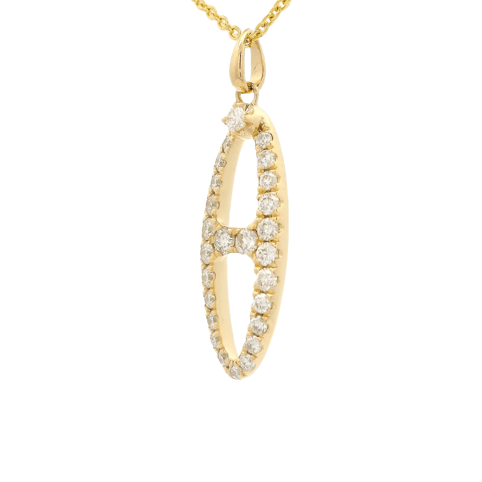 Diamond Split O Shape Pendant - Forever Rox