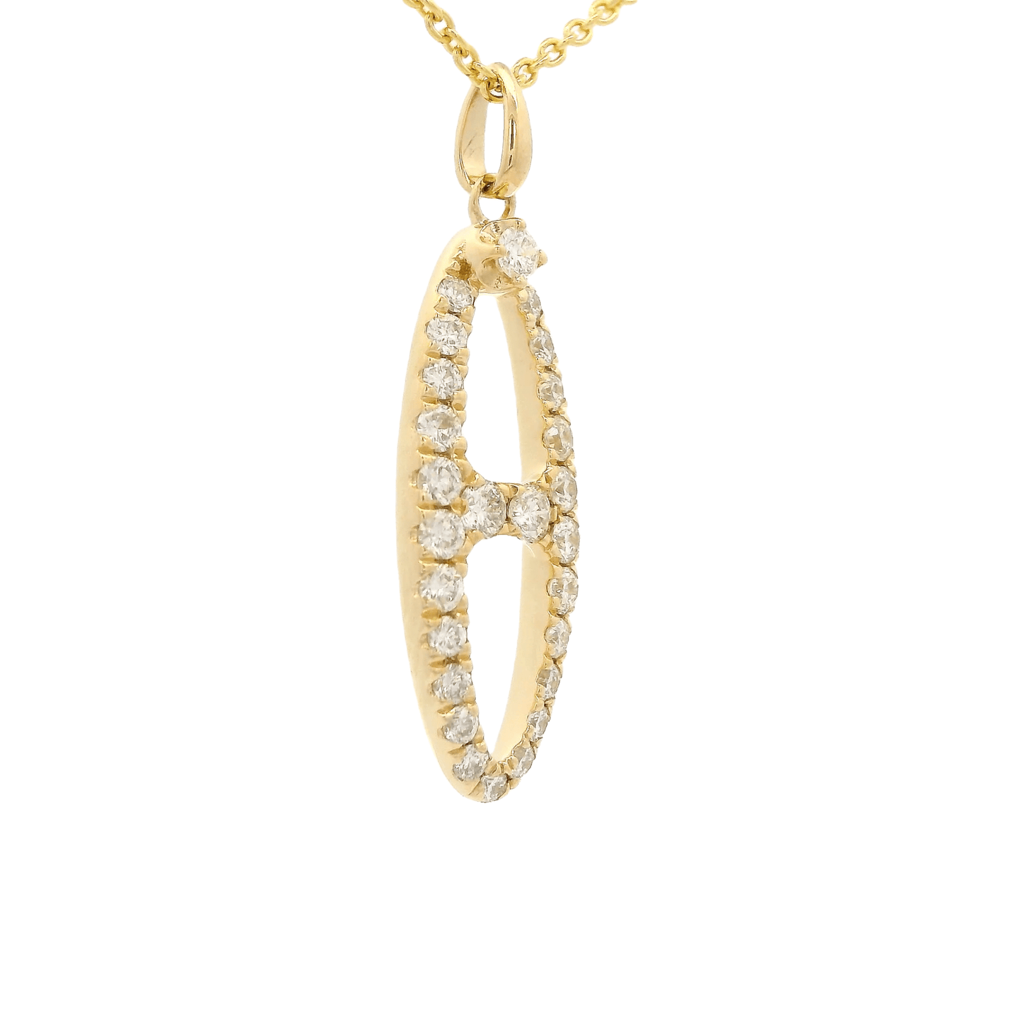 Diamond Split O Shape Pendant - Forever Rox