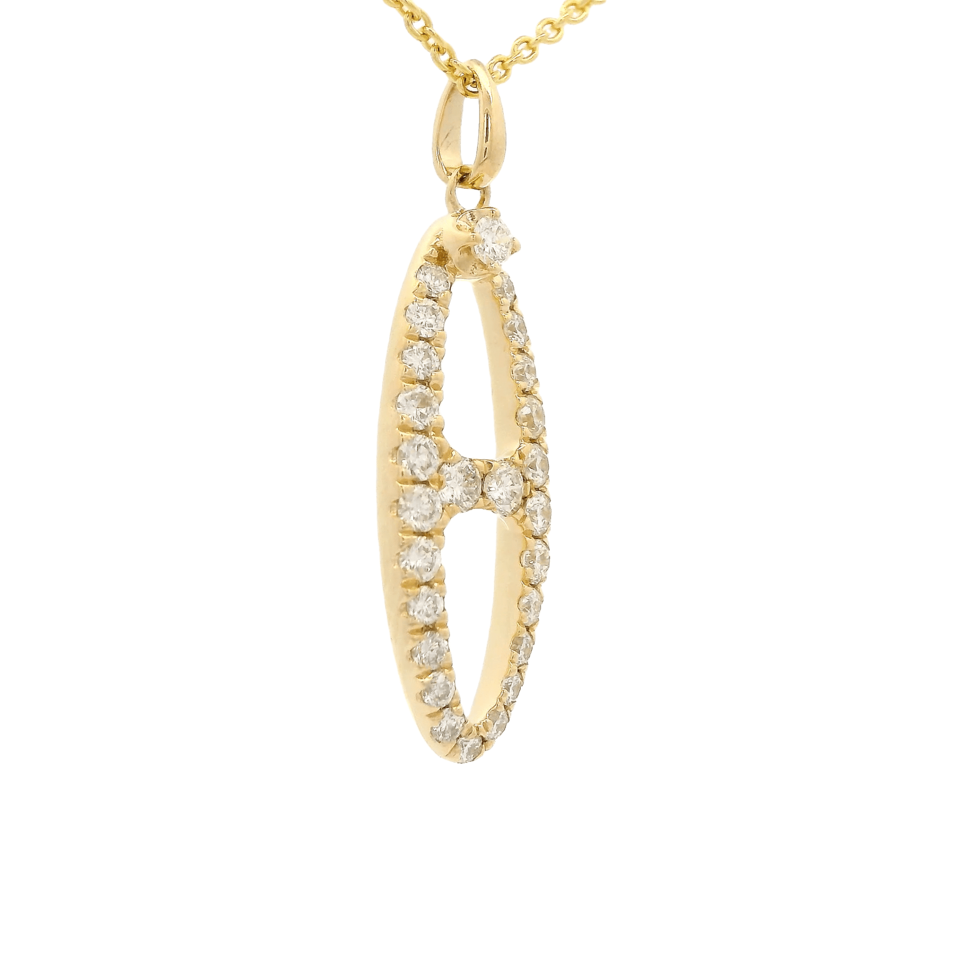 Diamond Split O Shape Pendant - Forever Rox