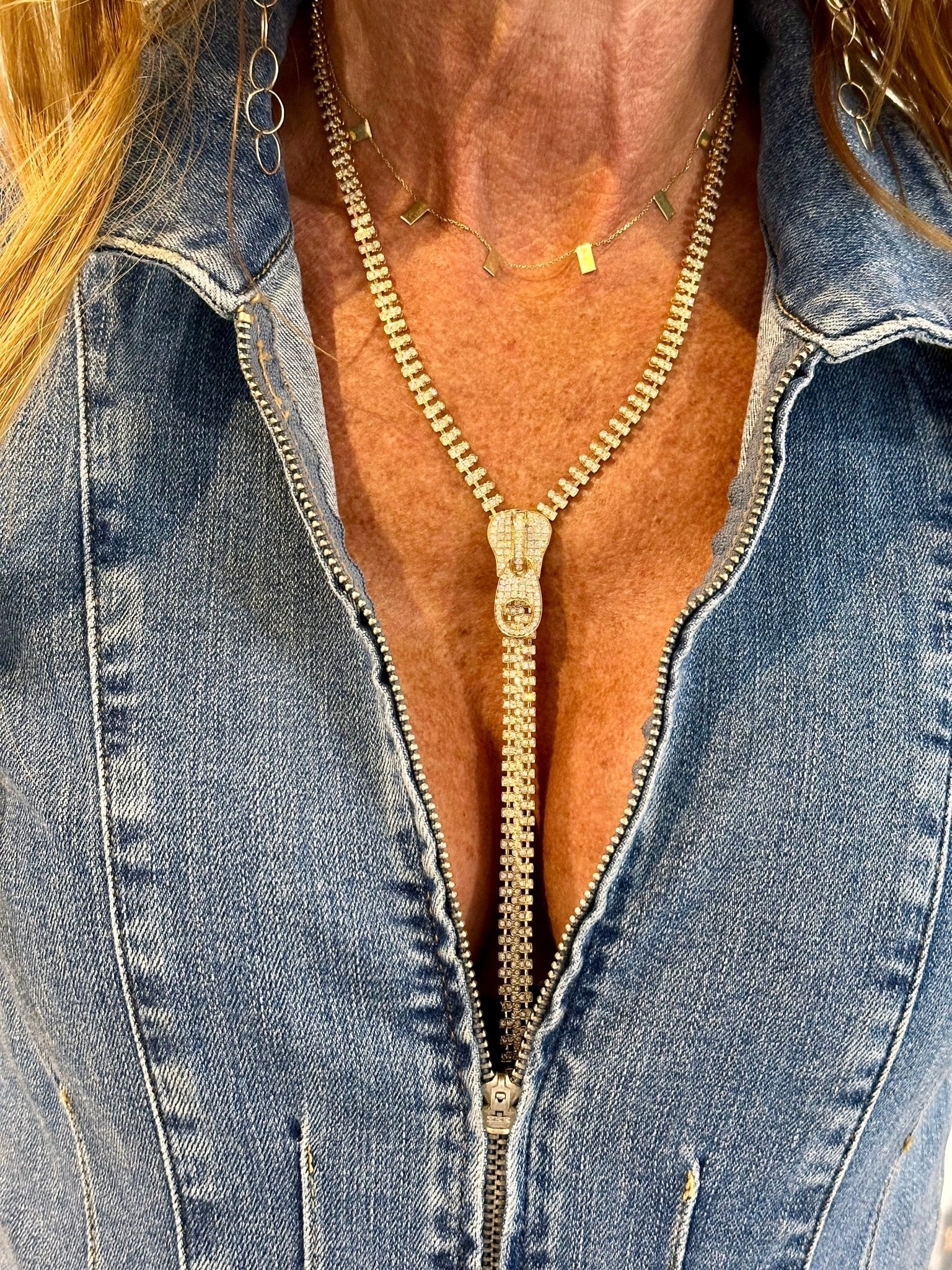 Diamond Zipper Necklace - Forever Rox