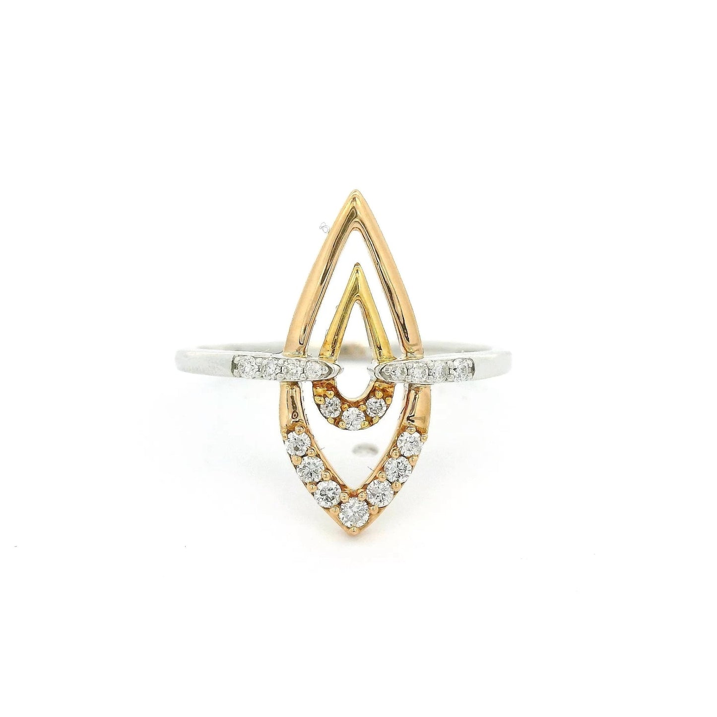 Double Diamond Shape Diamond Ring - Forever Rox