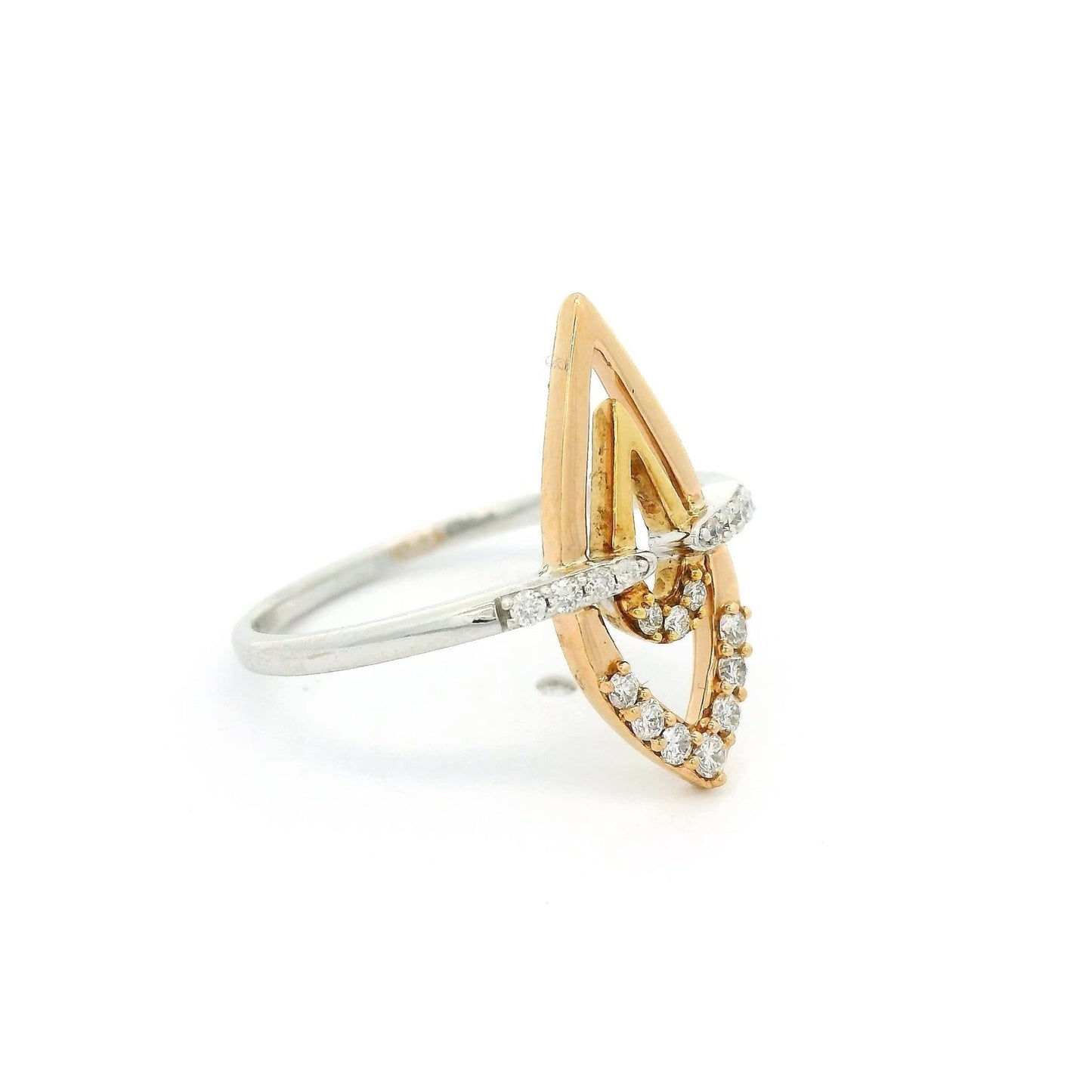 Double Diamond Shape Diamond Ring - Forever Rox