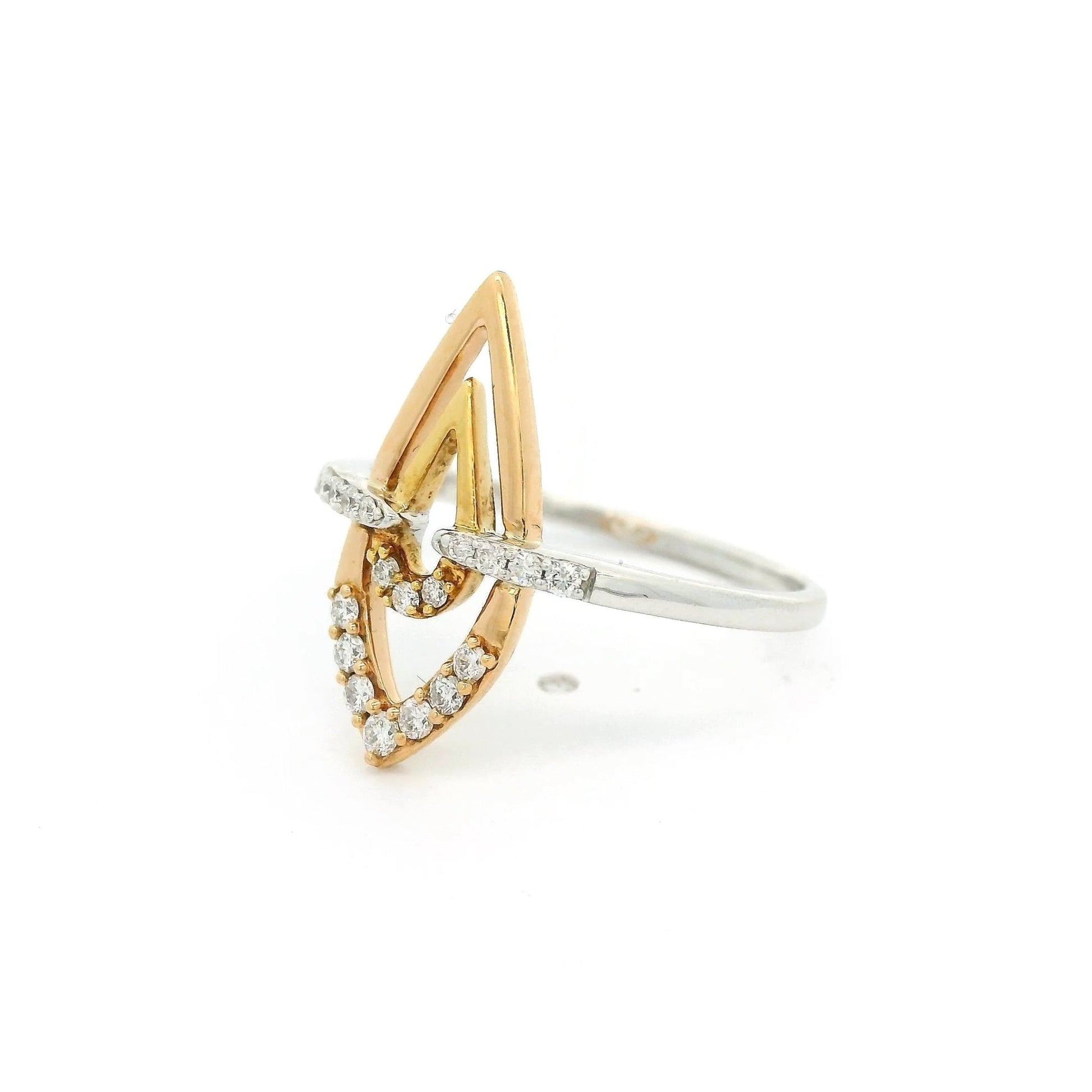 Double Diamond Shape Diamond Ring - Forever Rox
