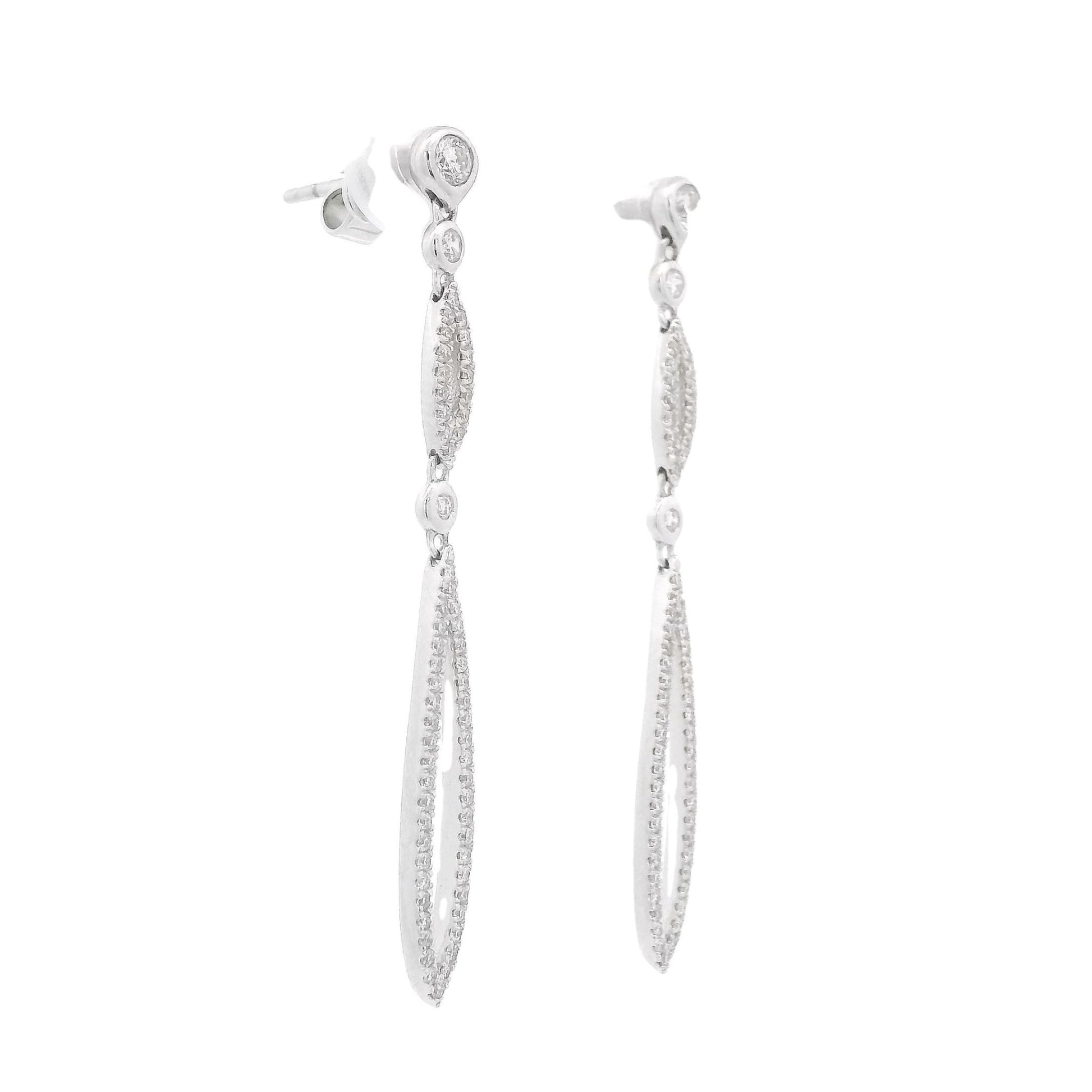 Double Oval Diamond Dangles - Forever Rox