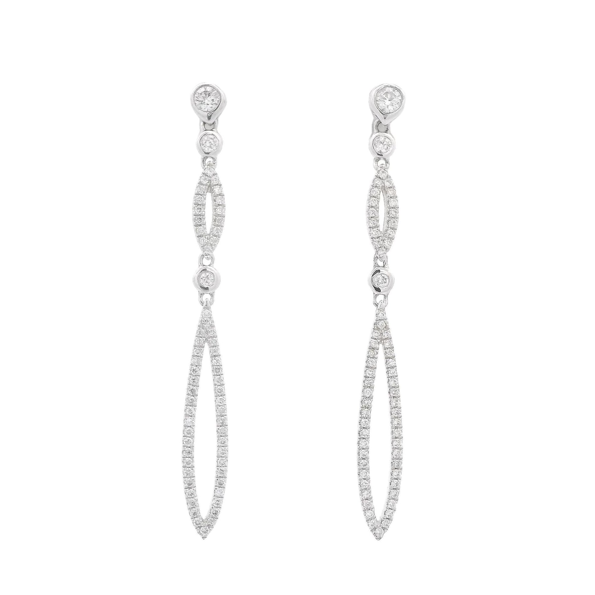 Double Oval Diamond Dangles - Forever Rox