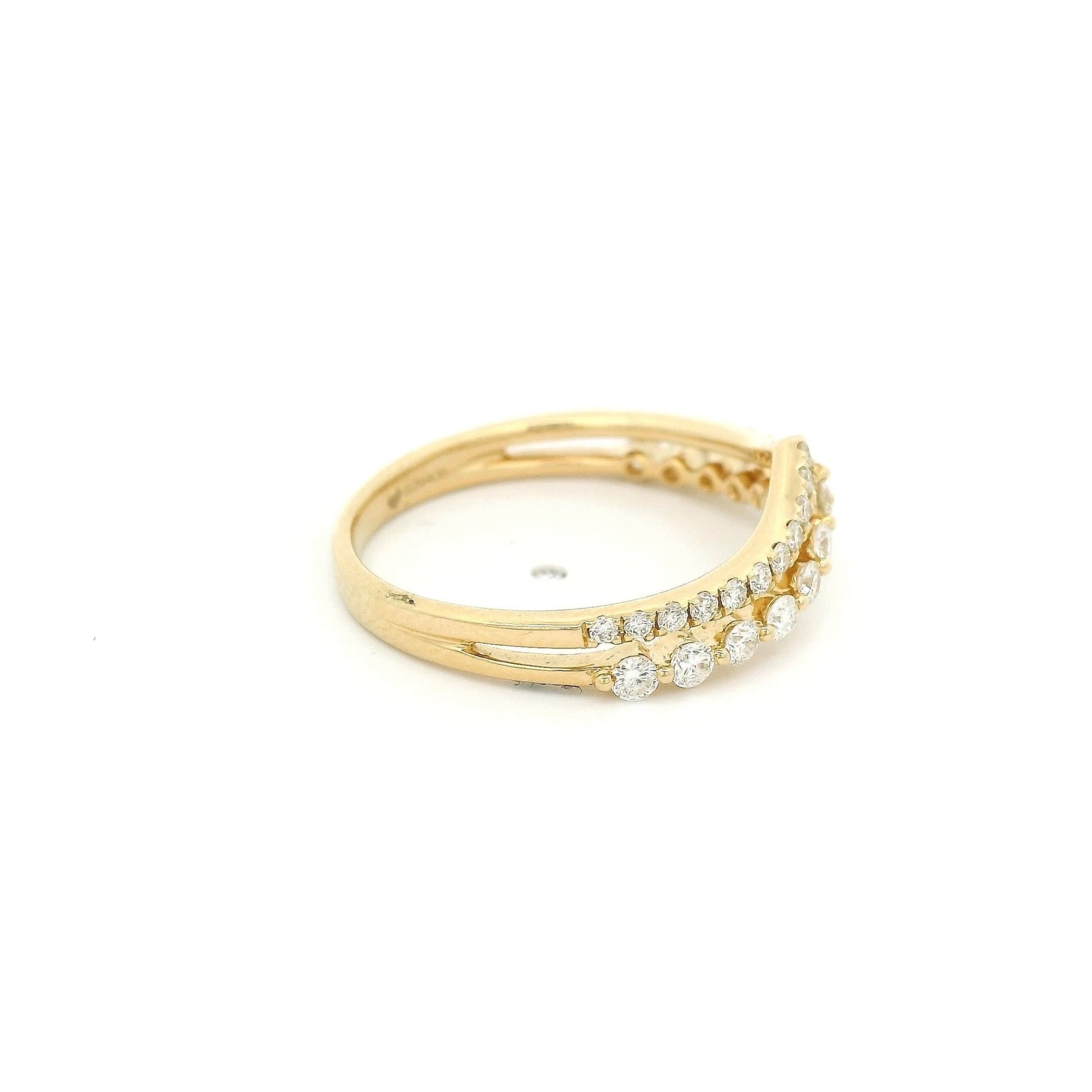 Double Row Diamond Curve Band - Forever Rox