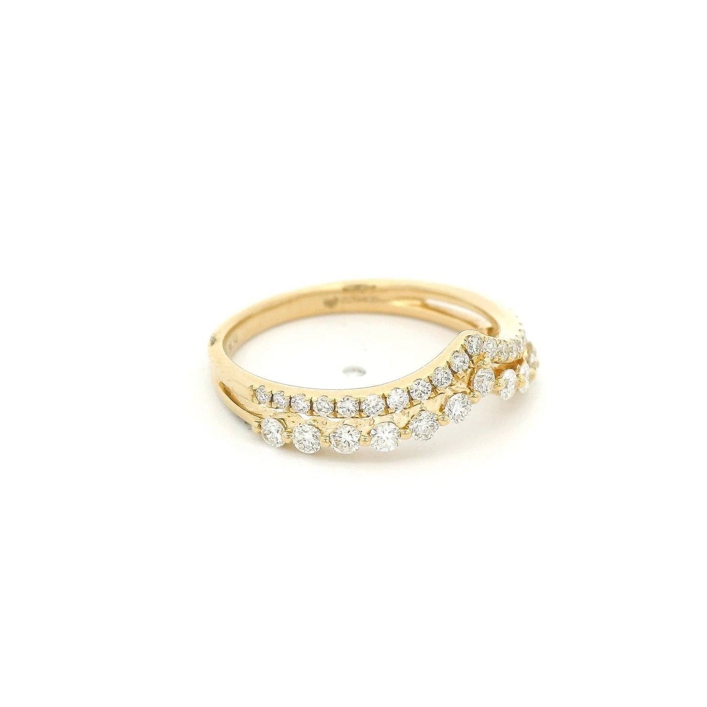 Double Row Diamond Curve Band - Forever Rox