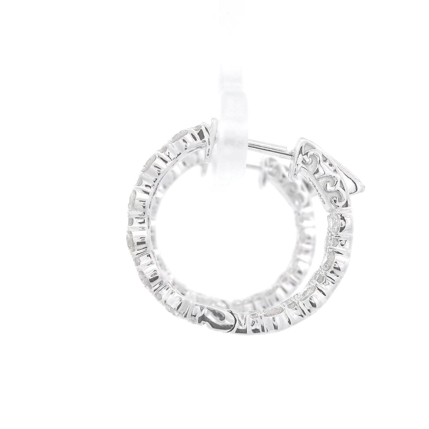 Double Row Diamond Innie Outie Hoops - Forever Rox