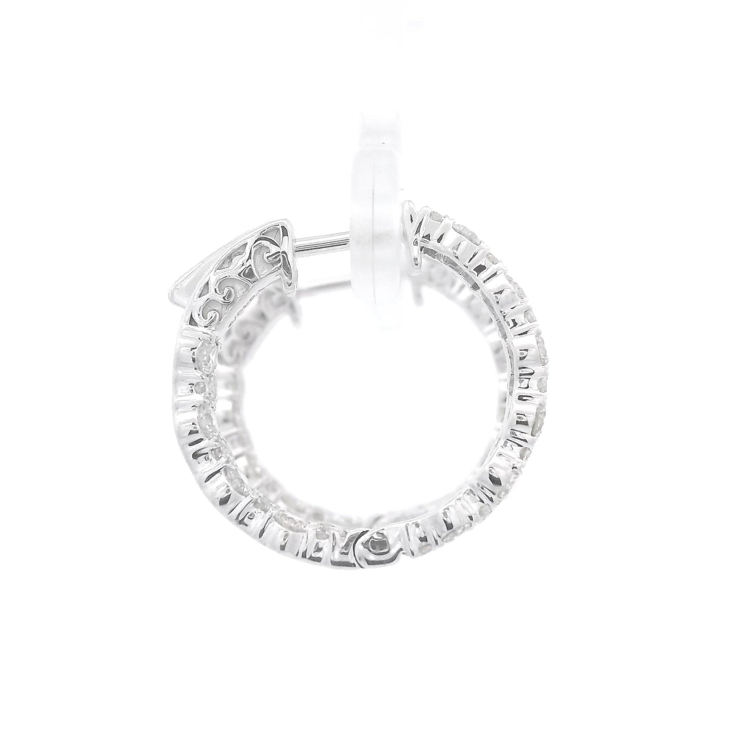 Double Row Diamond Innie Outie Hoops - Forever Rox