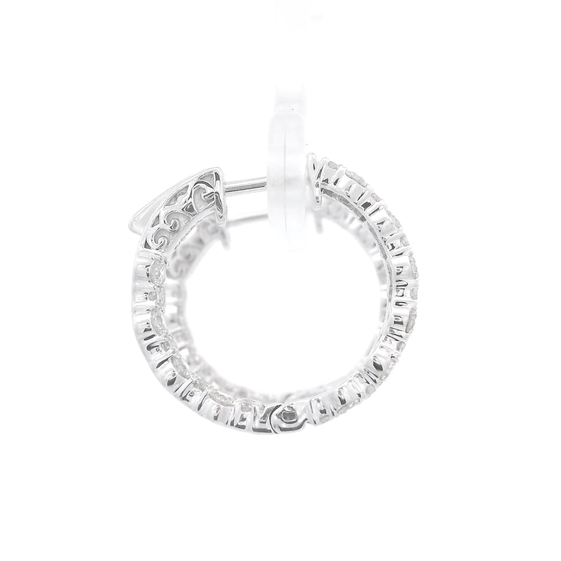 Double Row Diamond Innie Outie Hoops - Forever Rox