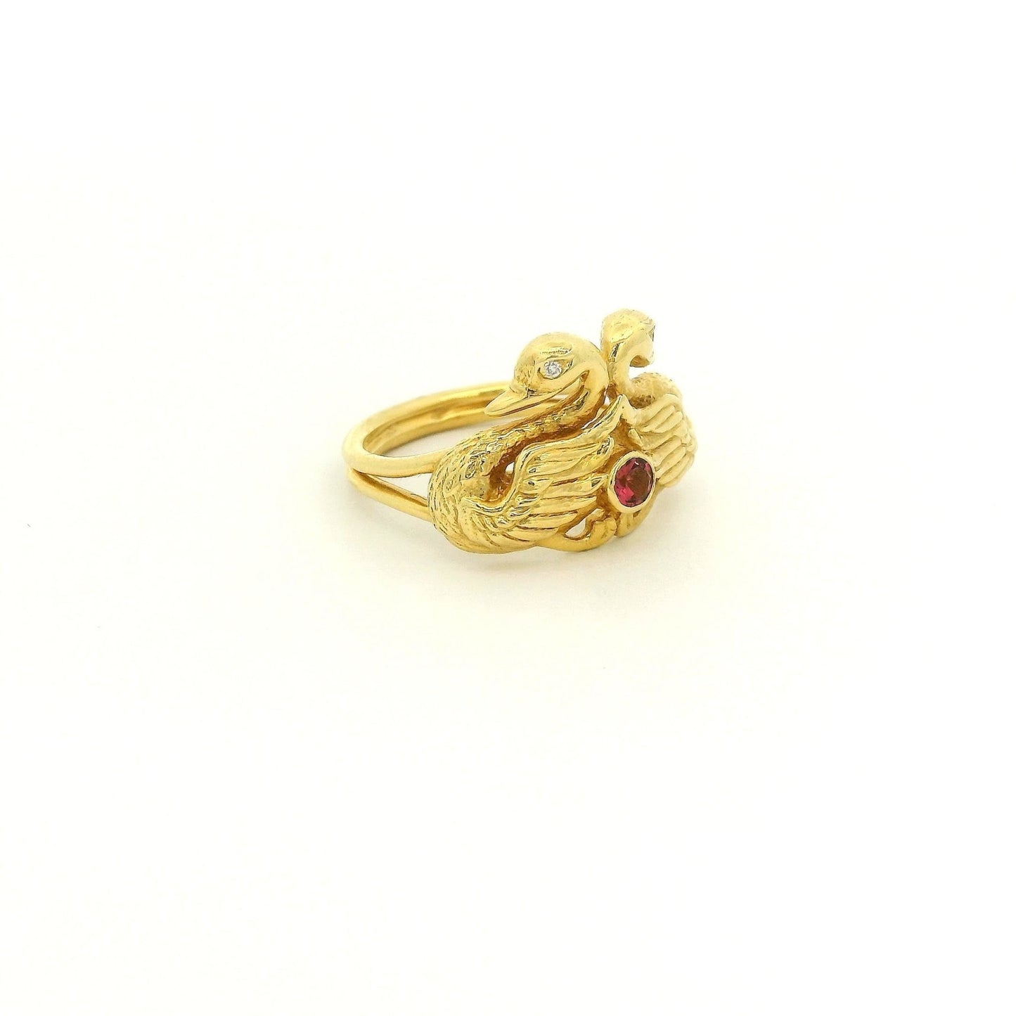 Double Swan Pink Tourmaline & Diamond Ring - Forever Rox Fine Jewelry