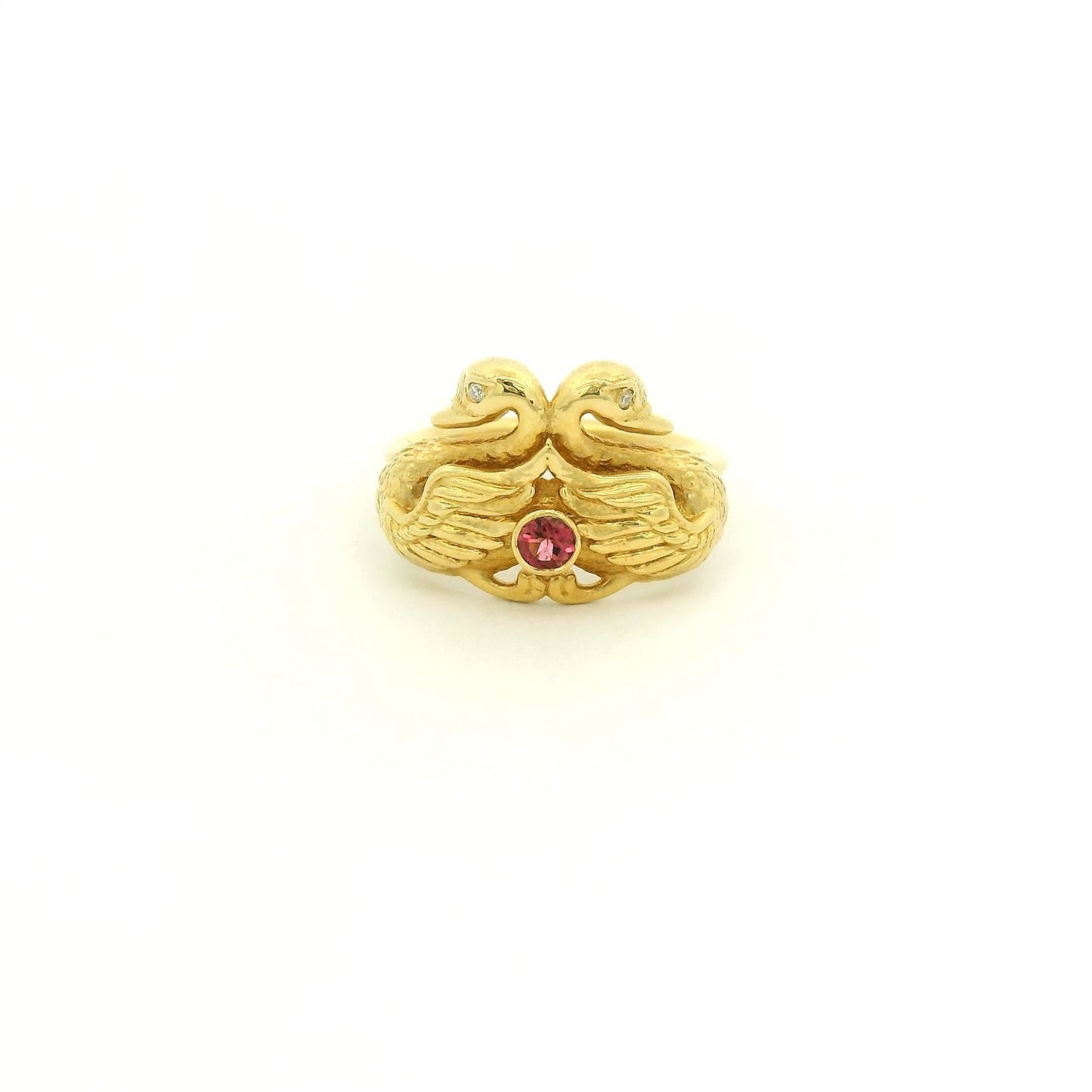 Double Swan Pink Tourmaline & Diamond Ring - Forever Rox Fine Jewelry