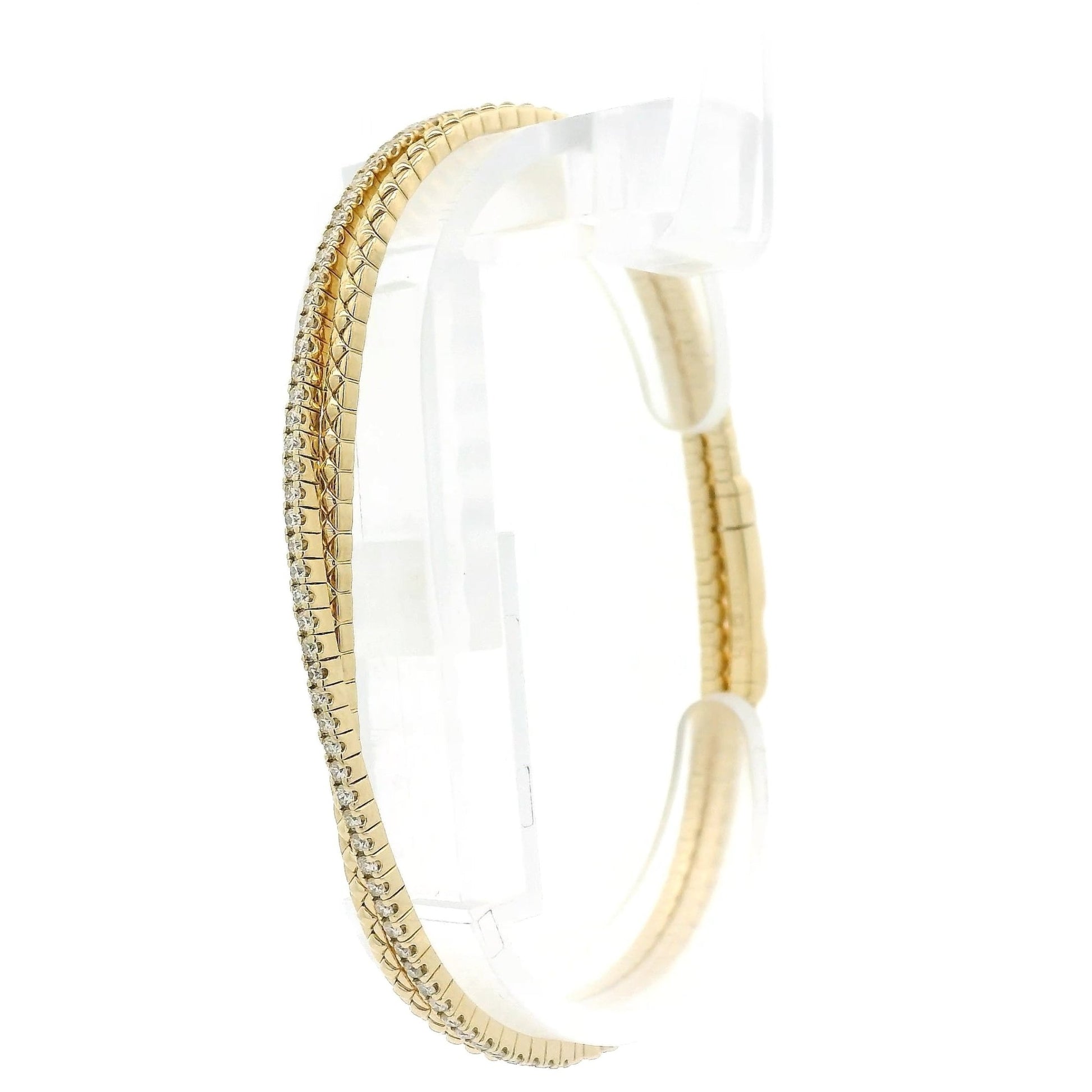 Double Wrap Around Diamond Flex Bangle - Forever Rox
