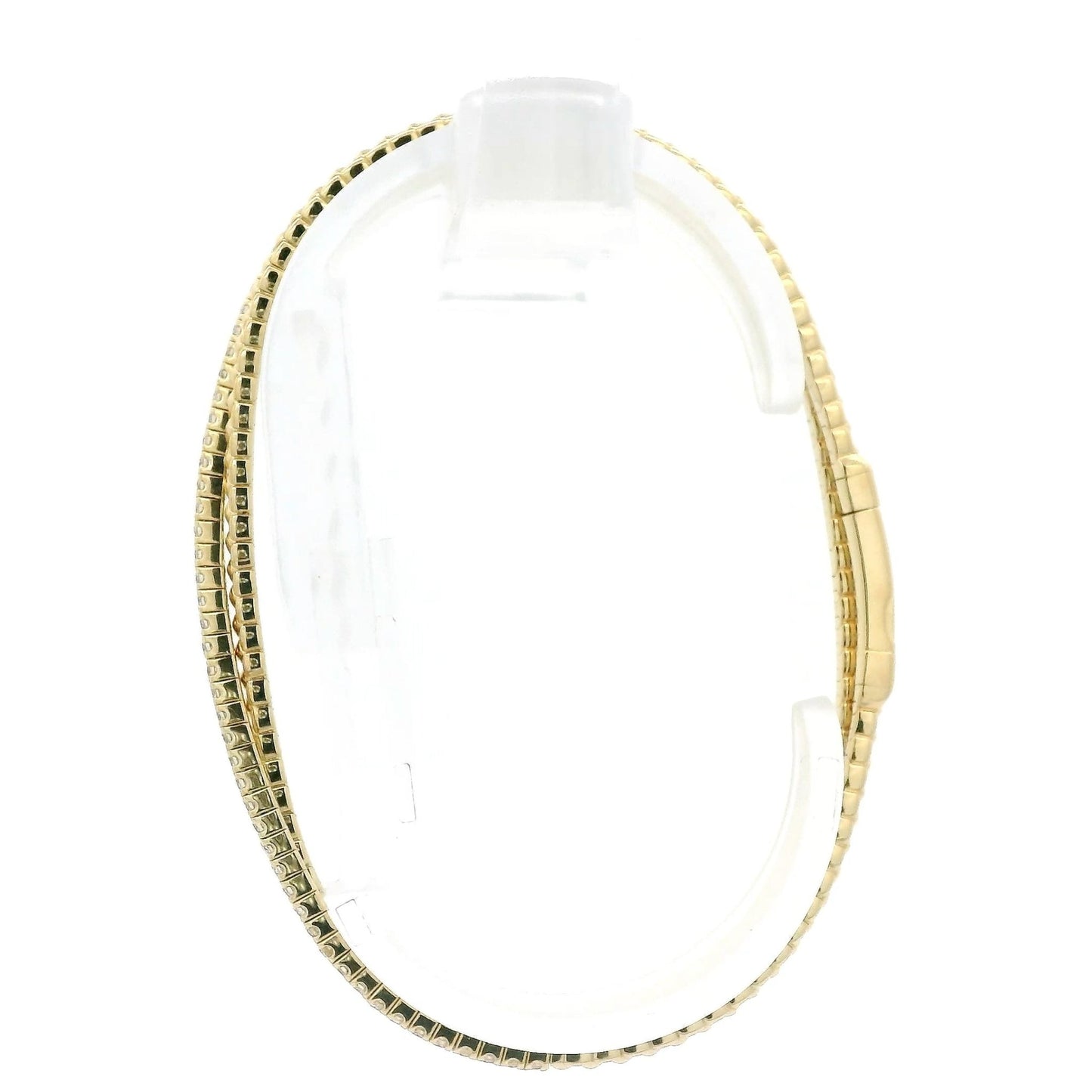 Double Wrap Around Diamond Flex Bangle - Forever Rox