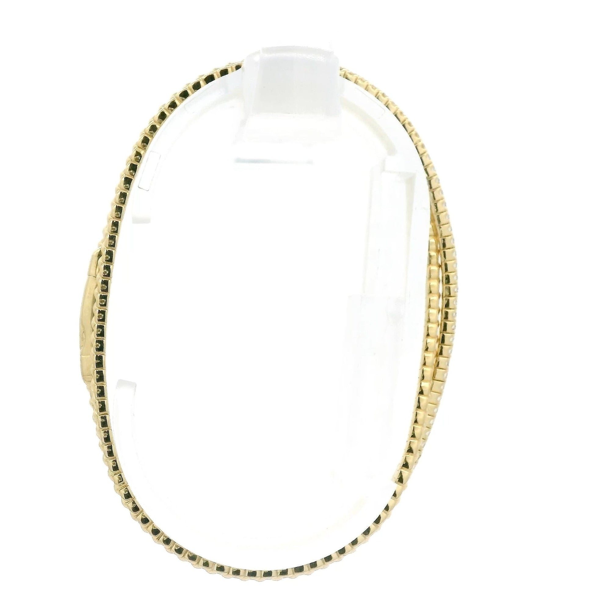 Double Wrap Around Diamond Flex Bangle - Forever Rox