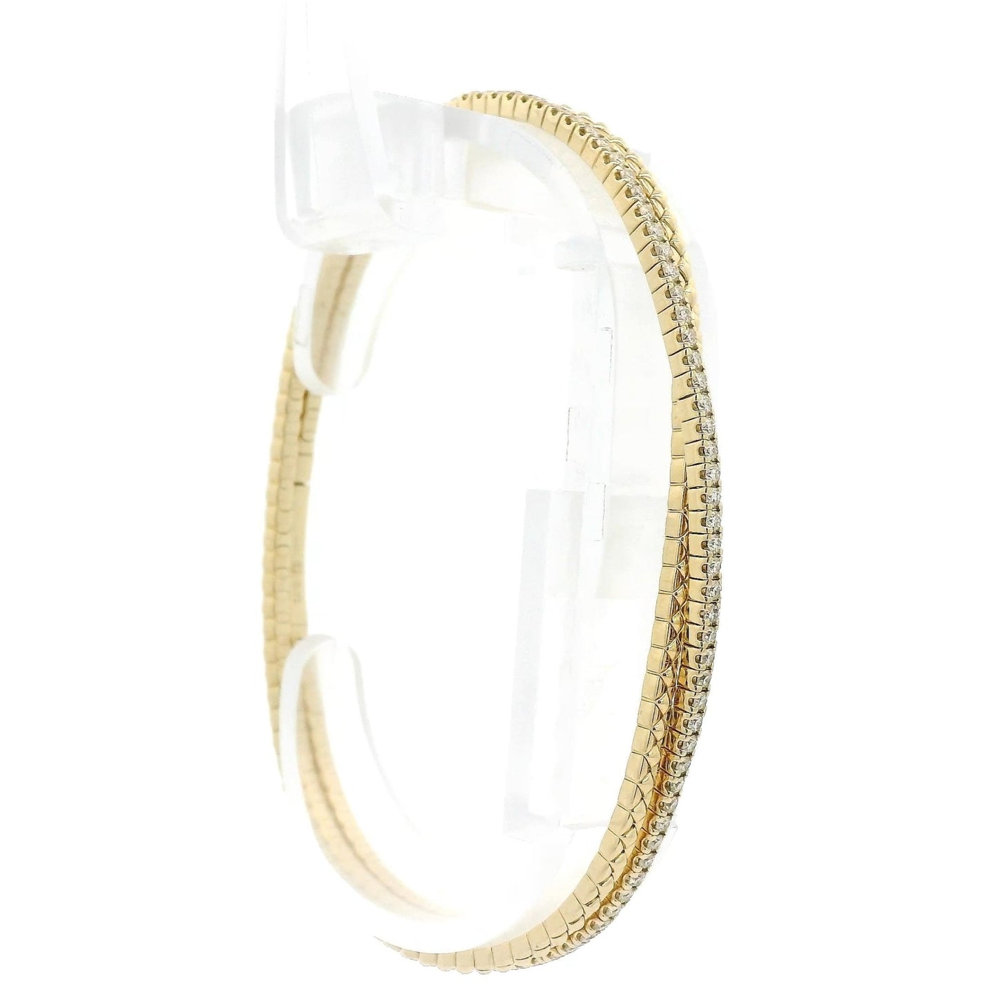 Double Wrap Around Diamond Flex Bangle - Forever Rox