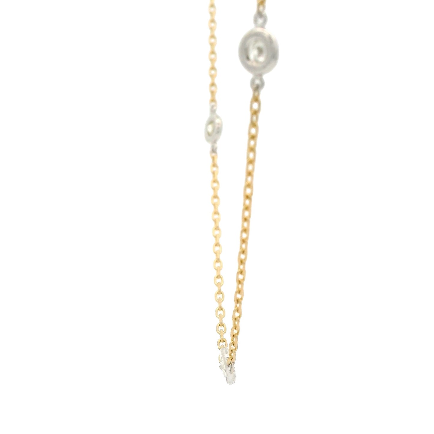 Two Tone Diamonds by the Yard Necklace