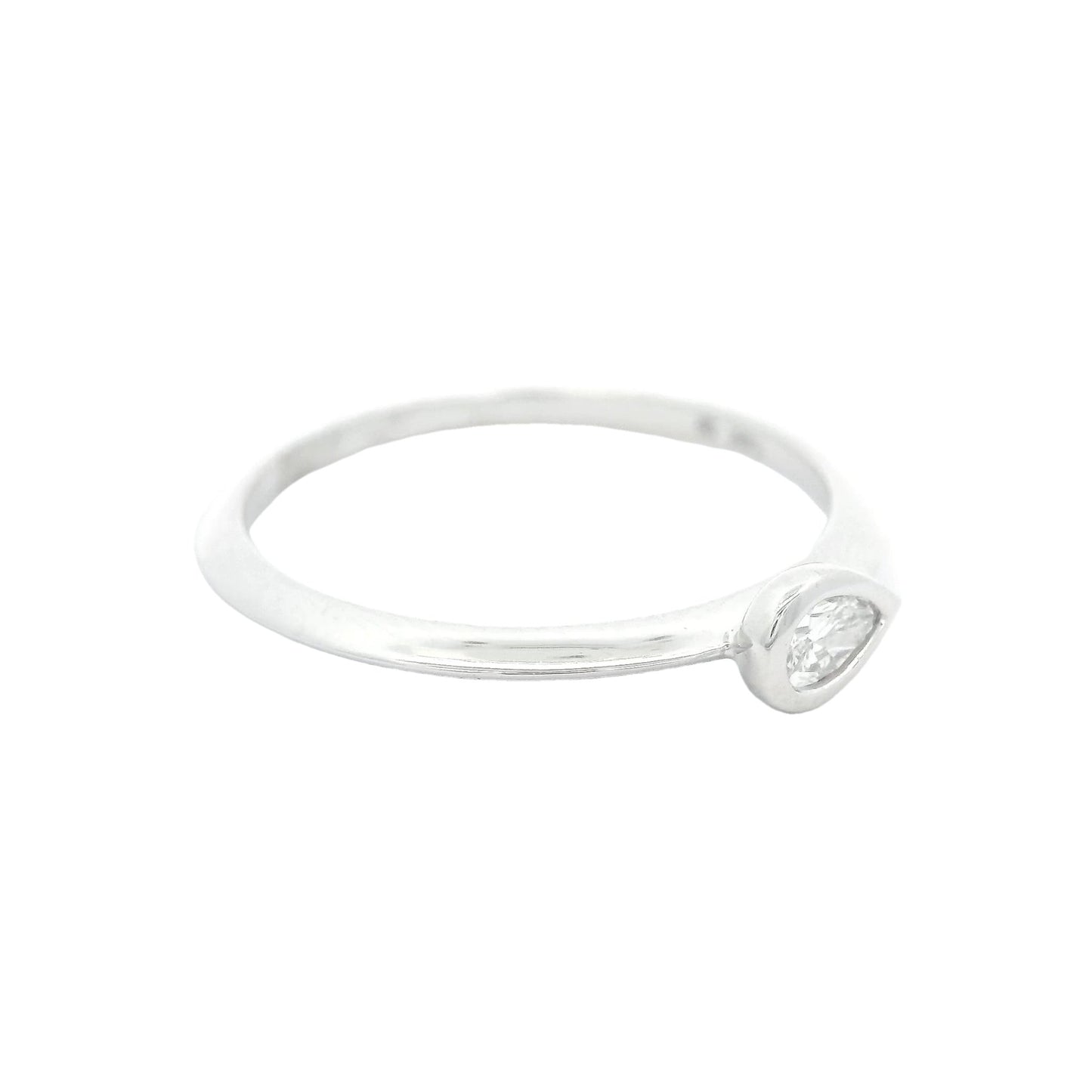 East - West Pear Shape Diamond Ring - Forever Rox