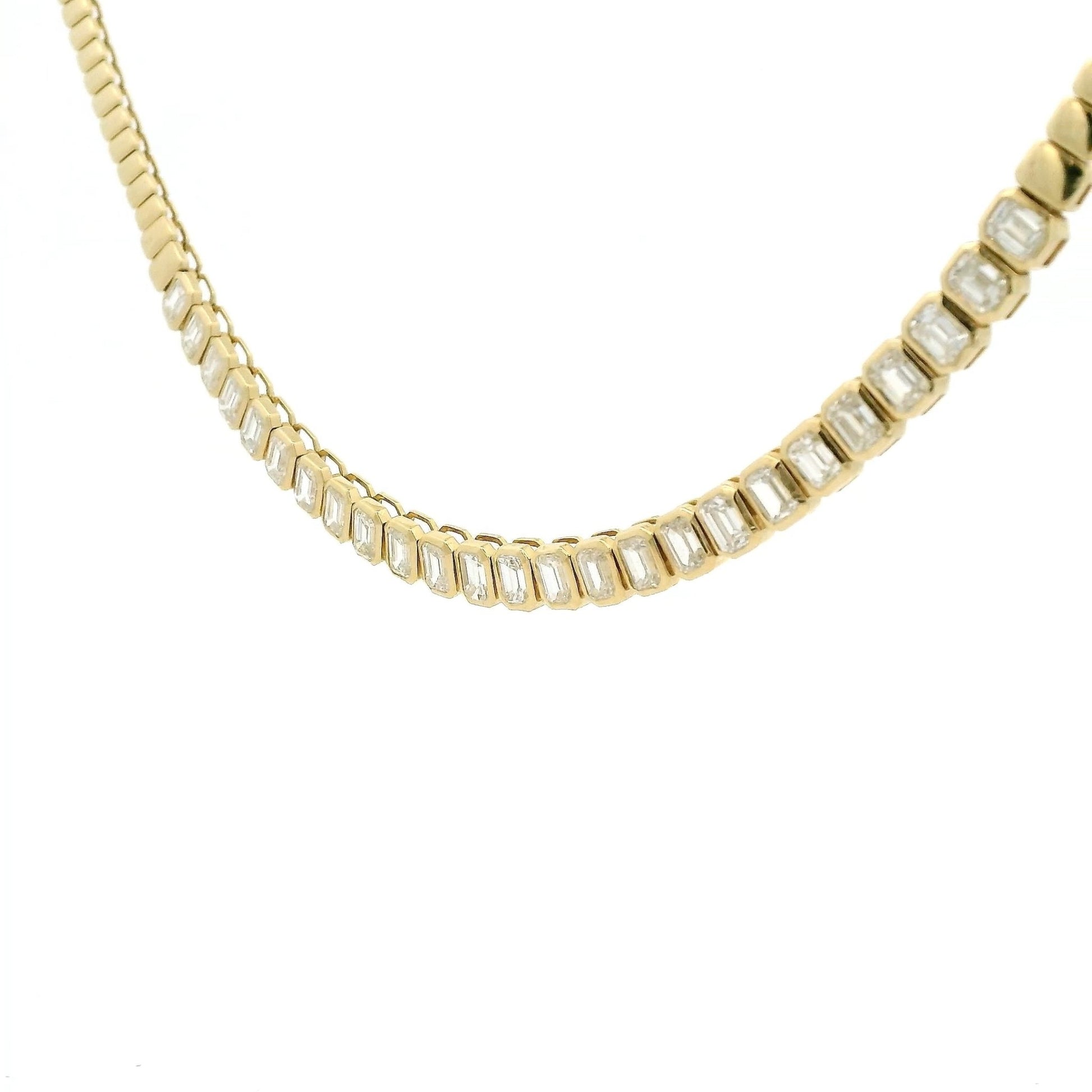 Emerald Cut Diamond Necklace - Forever Rox