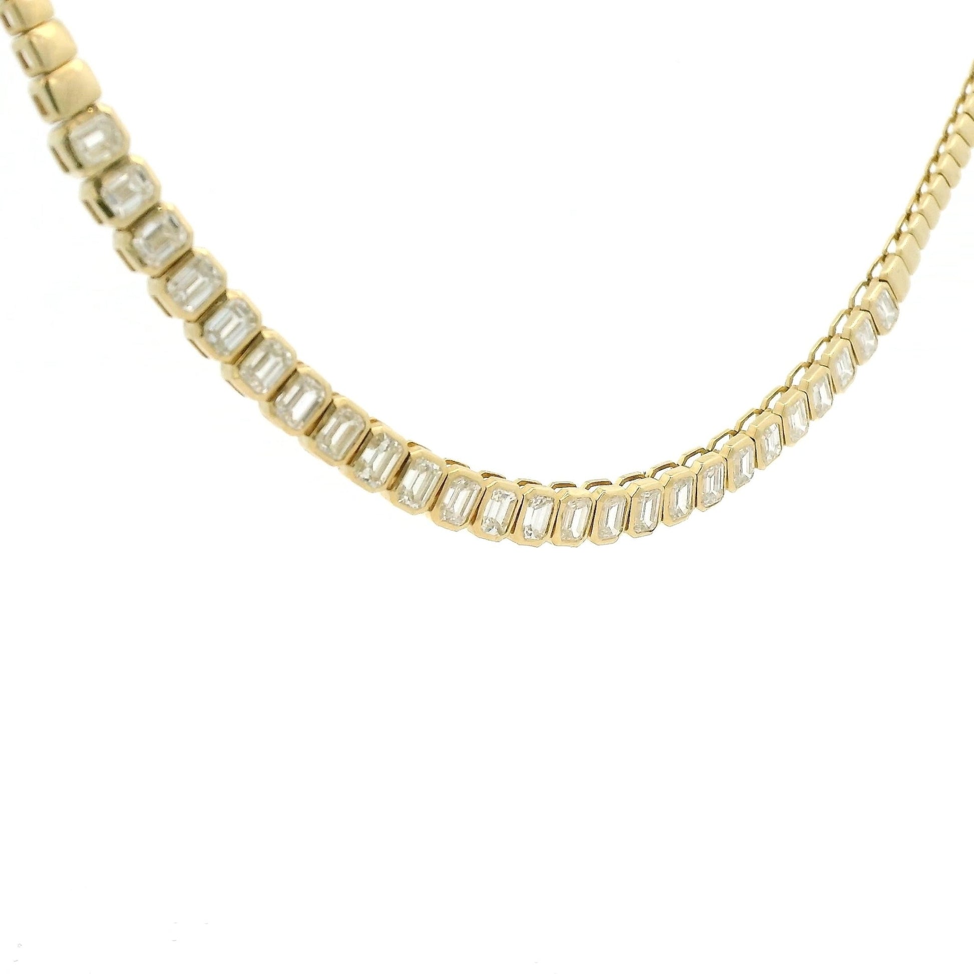 Emerald Cut Diamond Necklace - Forever Rox