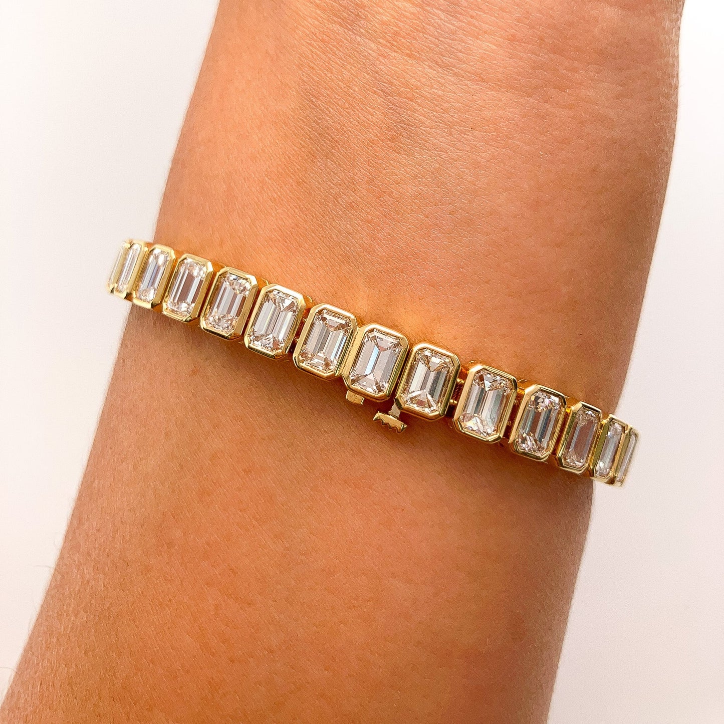 Emerald Cut Diamond Tennis bracelet - Forever Rox