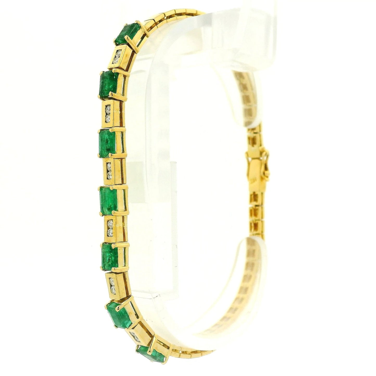 Emerald Cut Emerald & Diamond Bracelet - Forever Rox Fine Jewelry