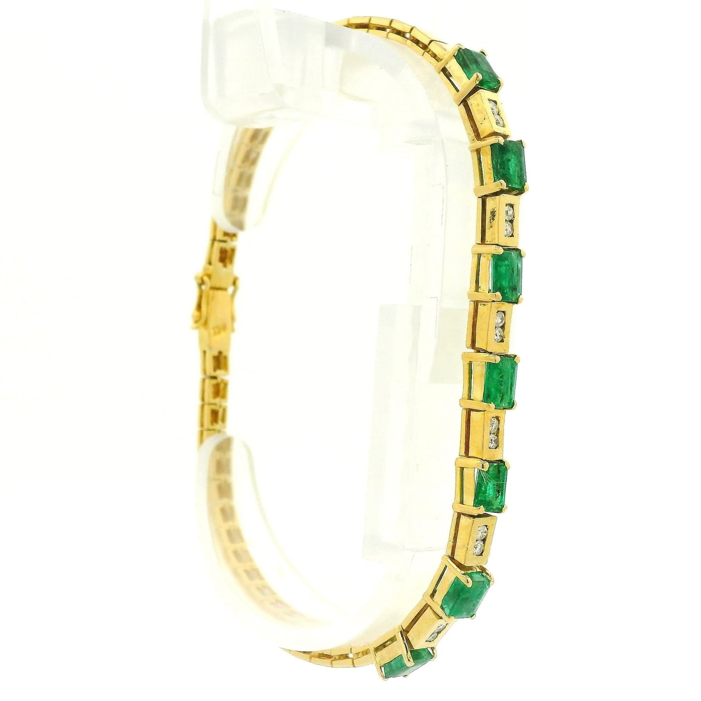 Emerald Cut Emerald & Diamond Bracelet - Forever Rox Fine Jewelry