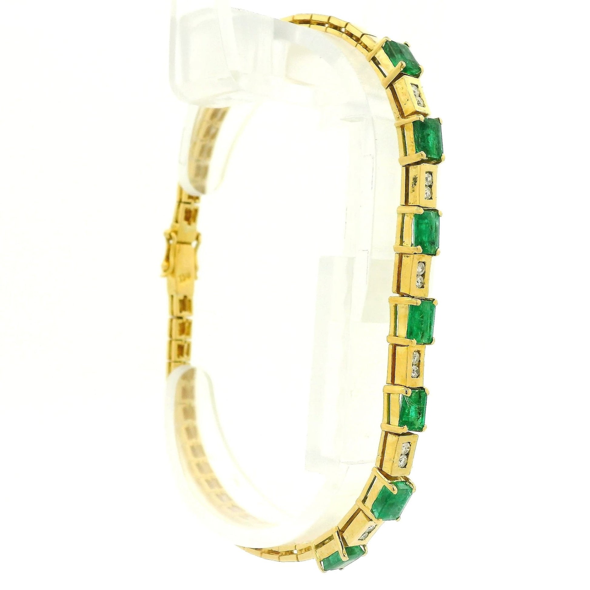 Emerald Cut Emerald & Diamond Bracelet - Forever Rox Fine Jewelry