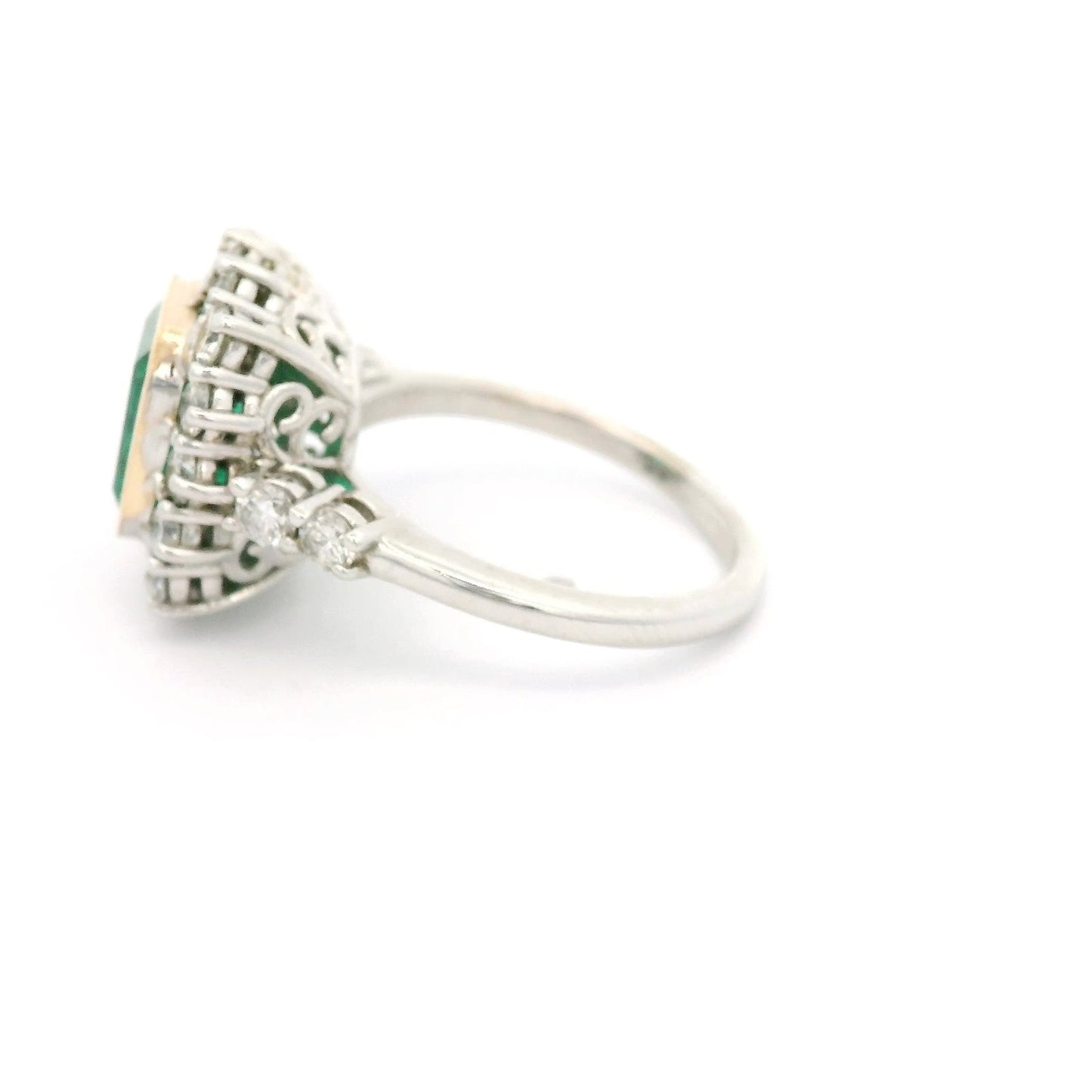 Emerald Cut Emerald & Diamond Ring - Forever Rox