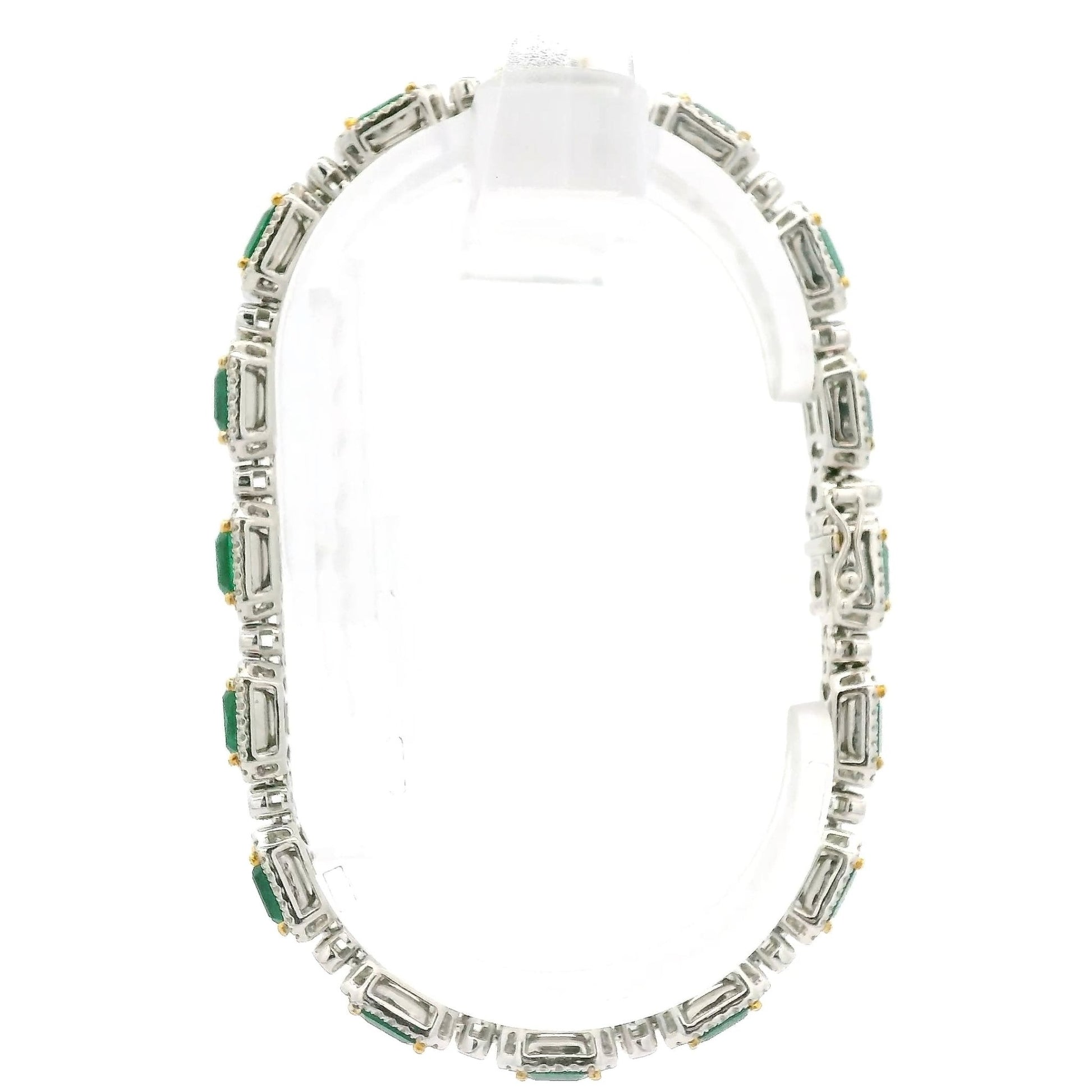 Emerald Cut Emeralds & Diamonds Bracelet - Forever Rox Fine Jewelry
