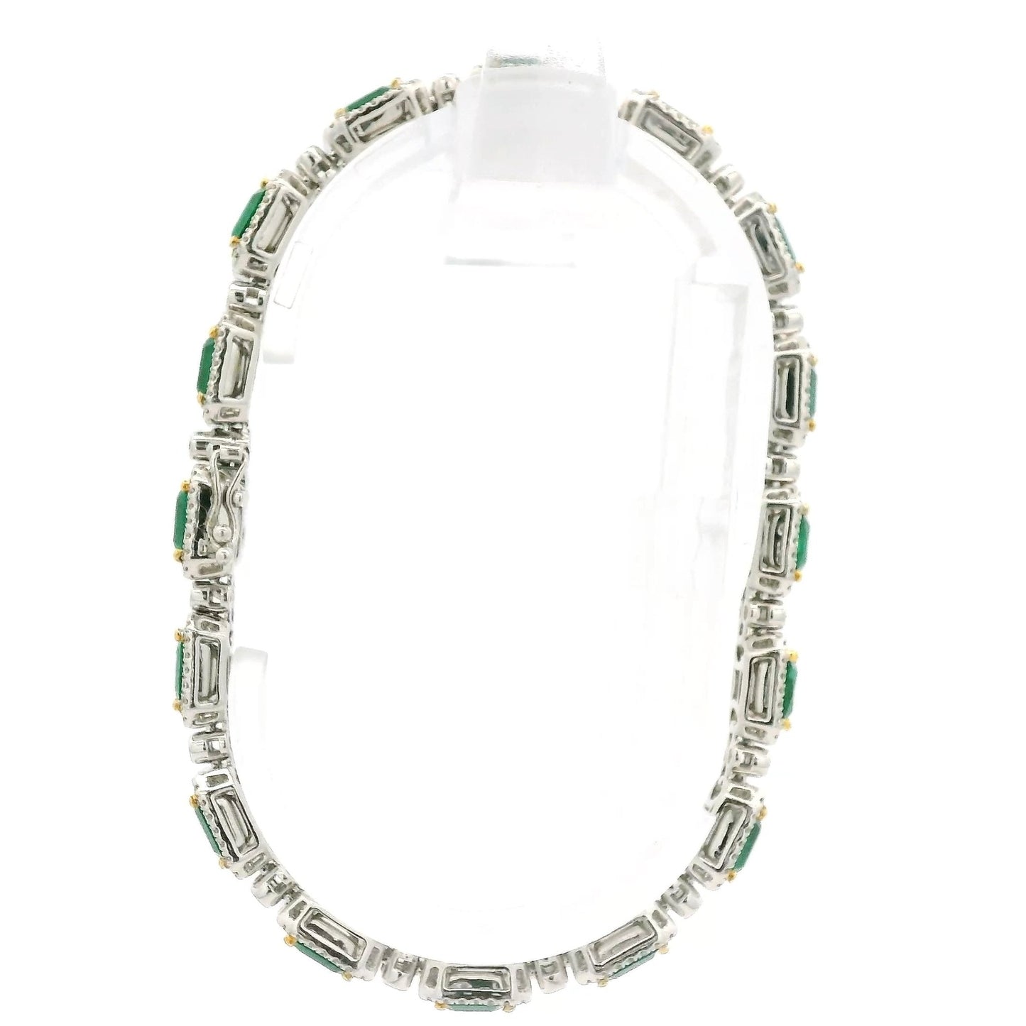 Emerald Cut Emeralds & Diamonds Bracelet - Forever Rox Fine Jewelry