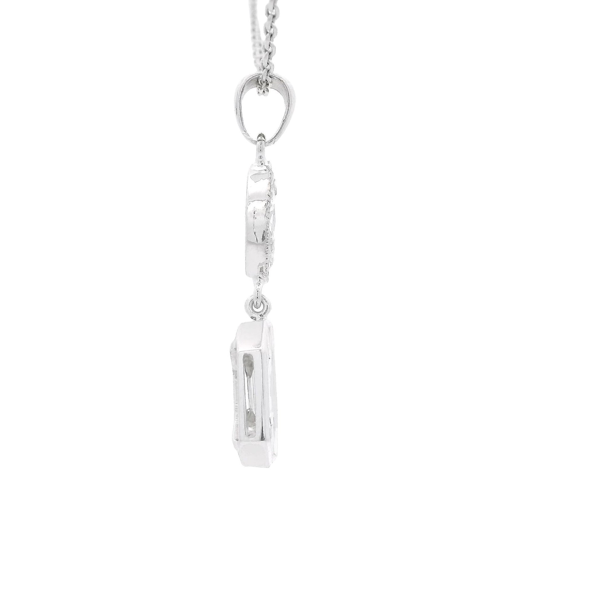 Emerald Cut & Marquise Cut Diamond Pendant - Forever Rox