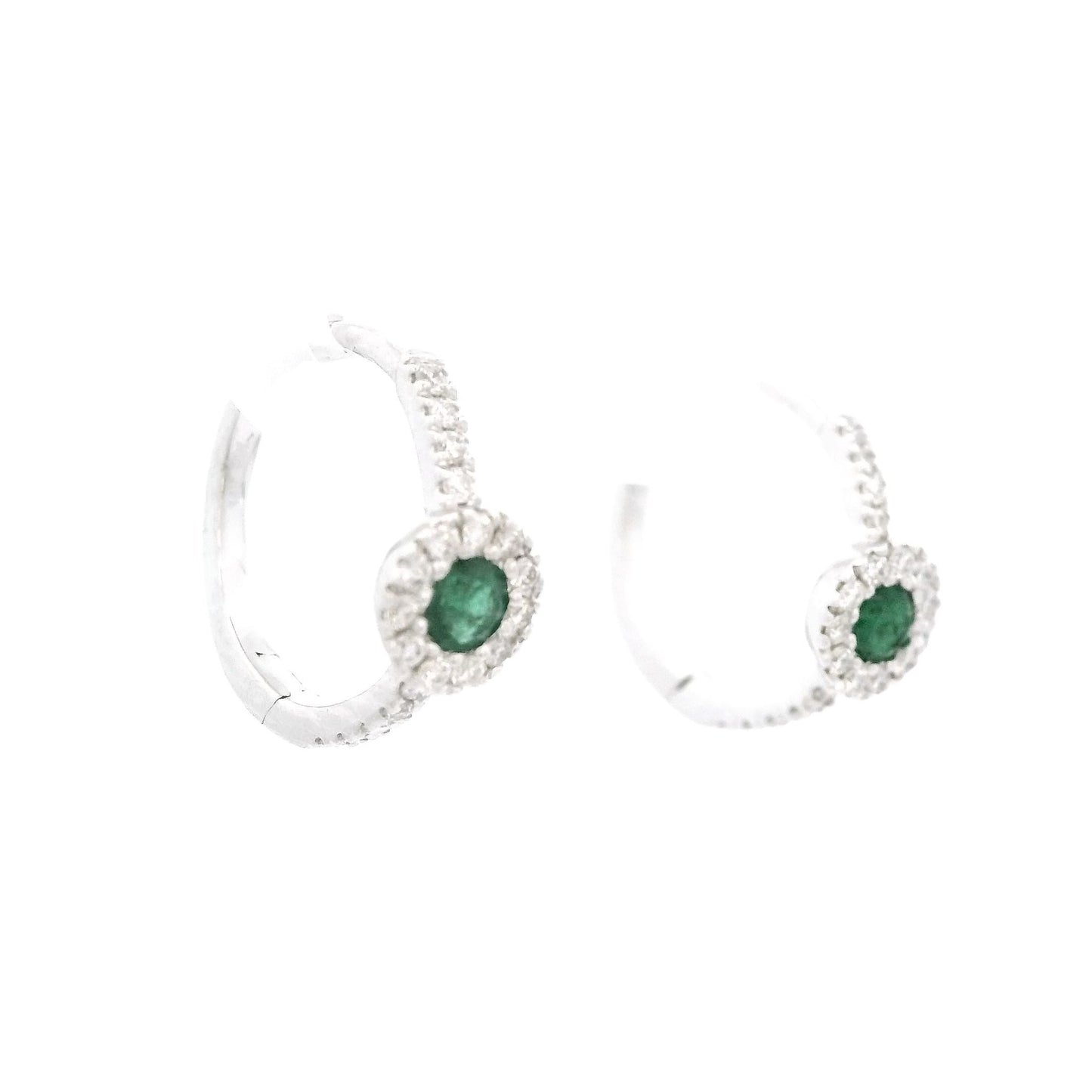 Emerald & Diamond Hoops - Forever Rox