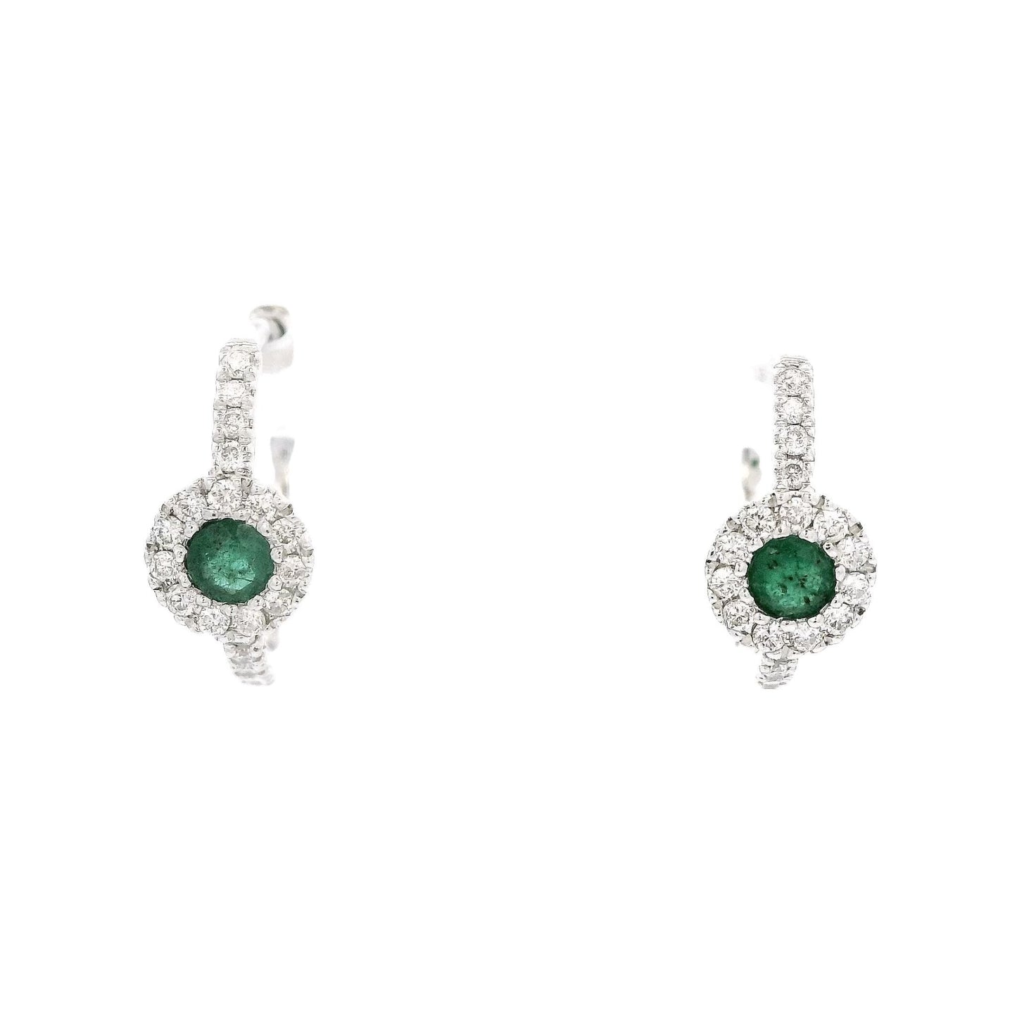 Emerald & Diamond Hoops - Forever Rox