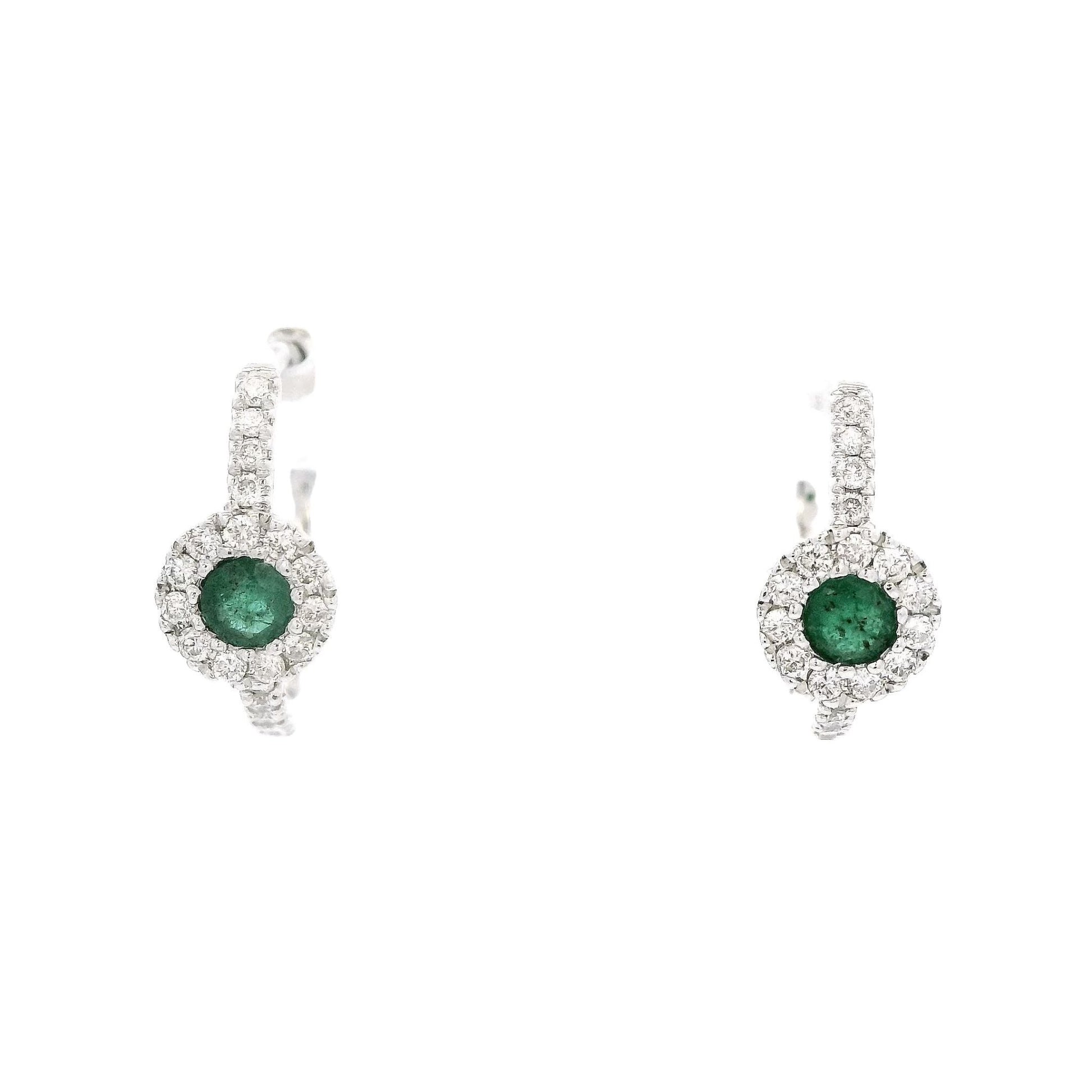 Emerald & Diamond Hoops - Forever Rox