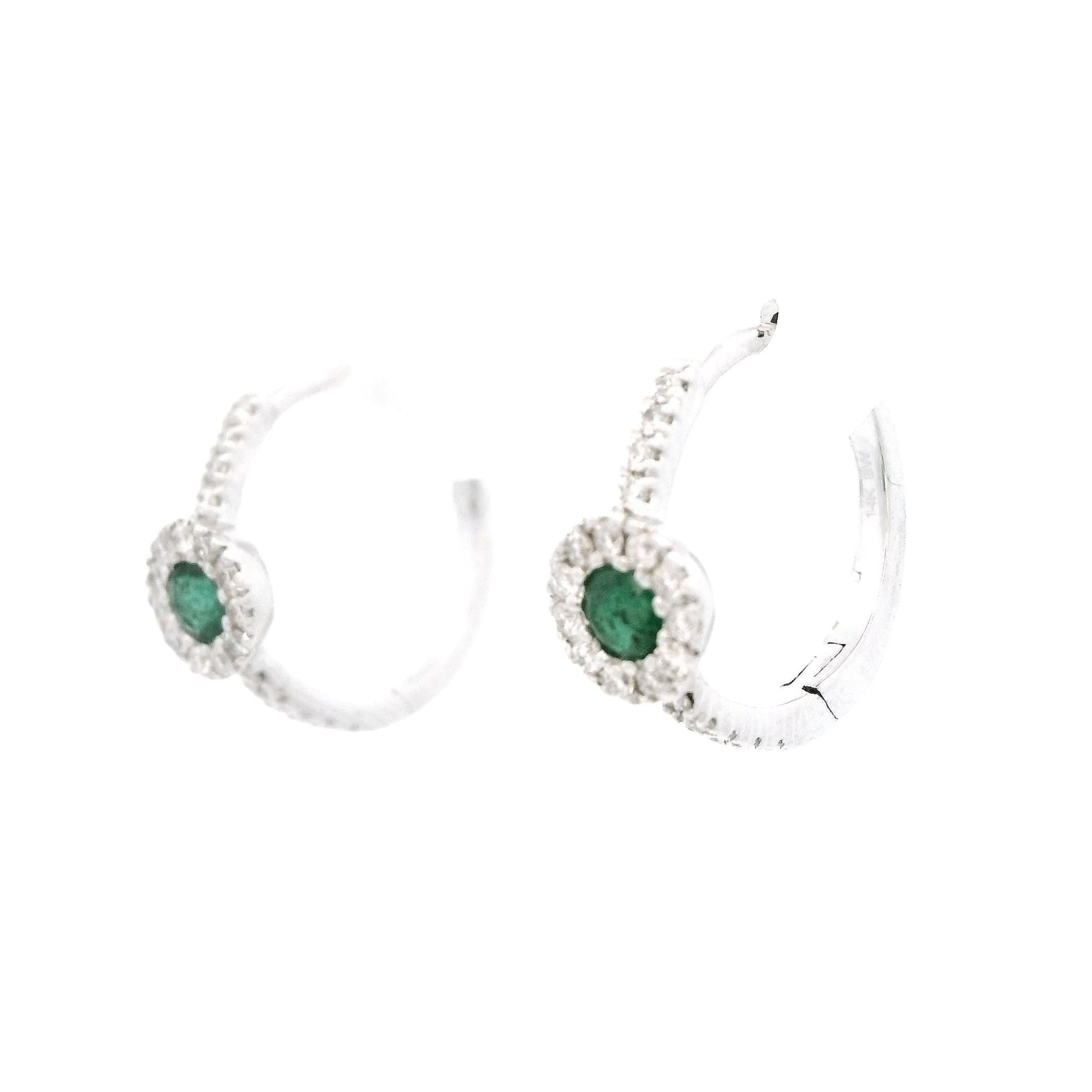 Emerald & Diamond Hoops - Forever Rox