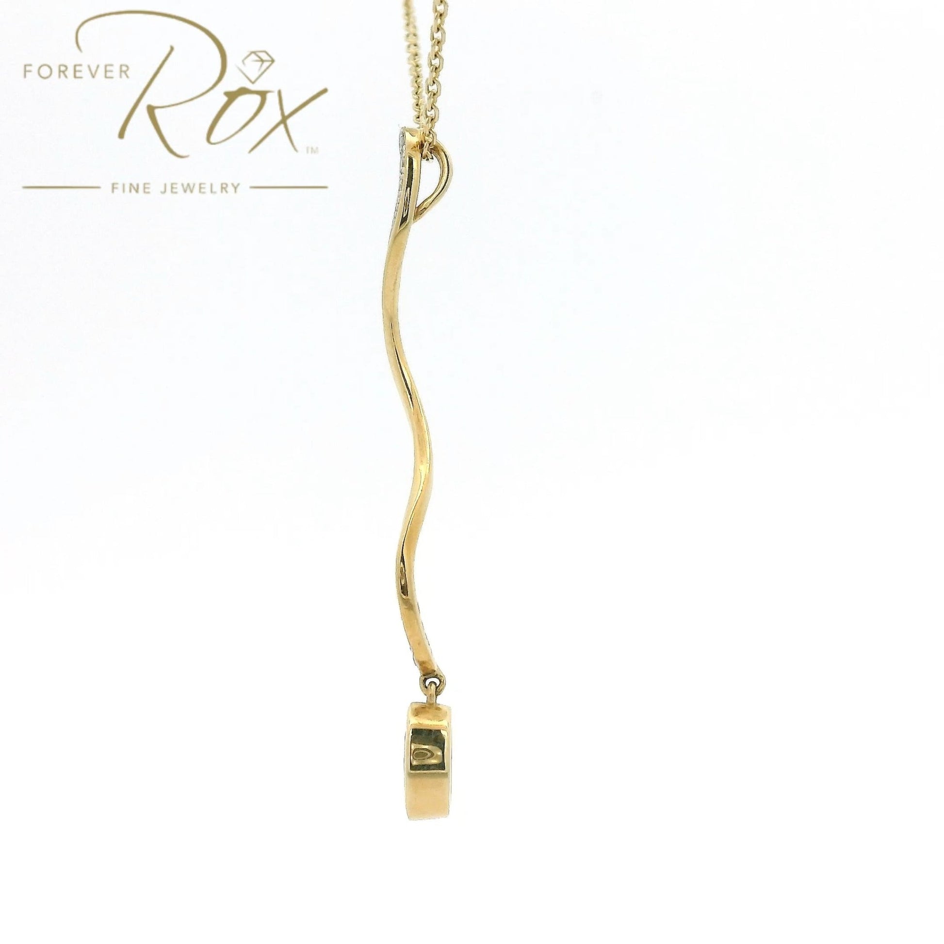 Emerald & Diamond Snake Style Pendant - Forever Rox Fine Jewelry