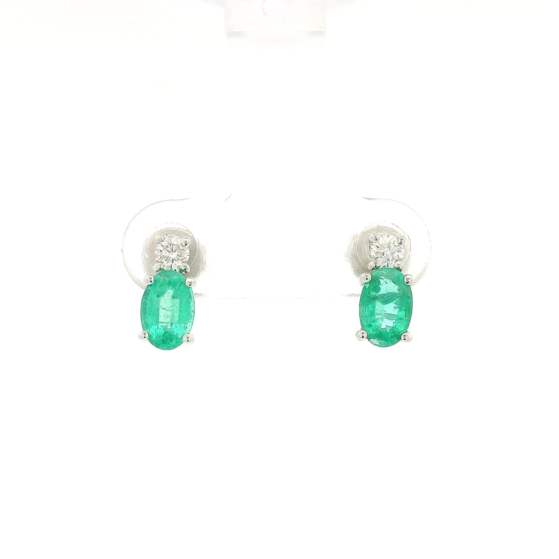 Emerald & Diamond Studs - Forever Rox