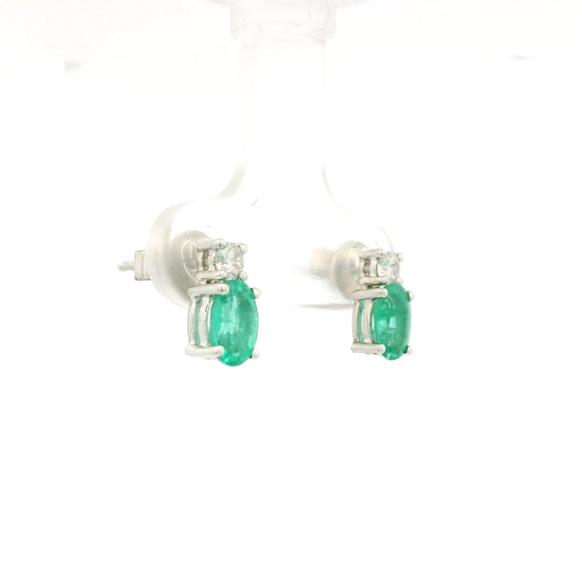 Emerald & Diamond Studs - Forever Rox