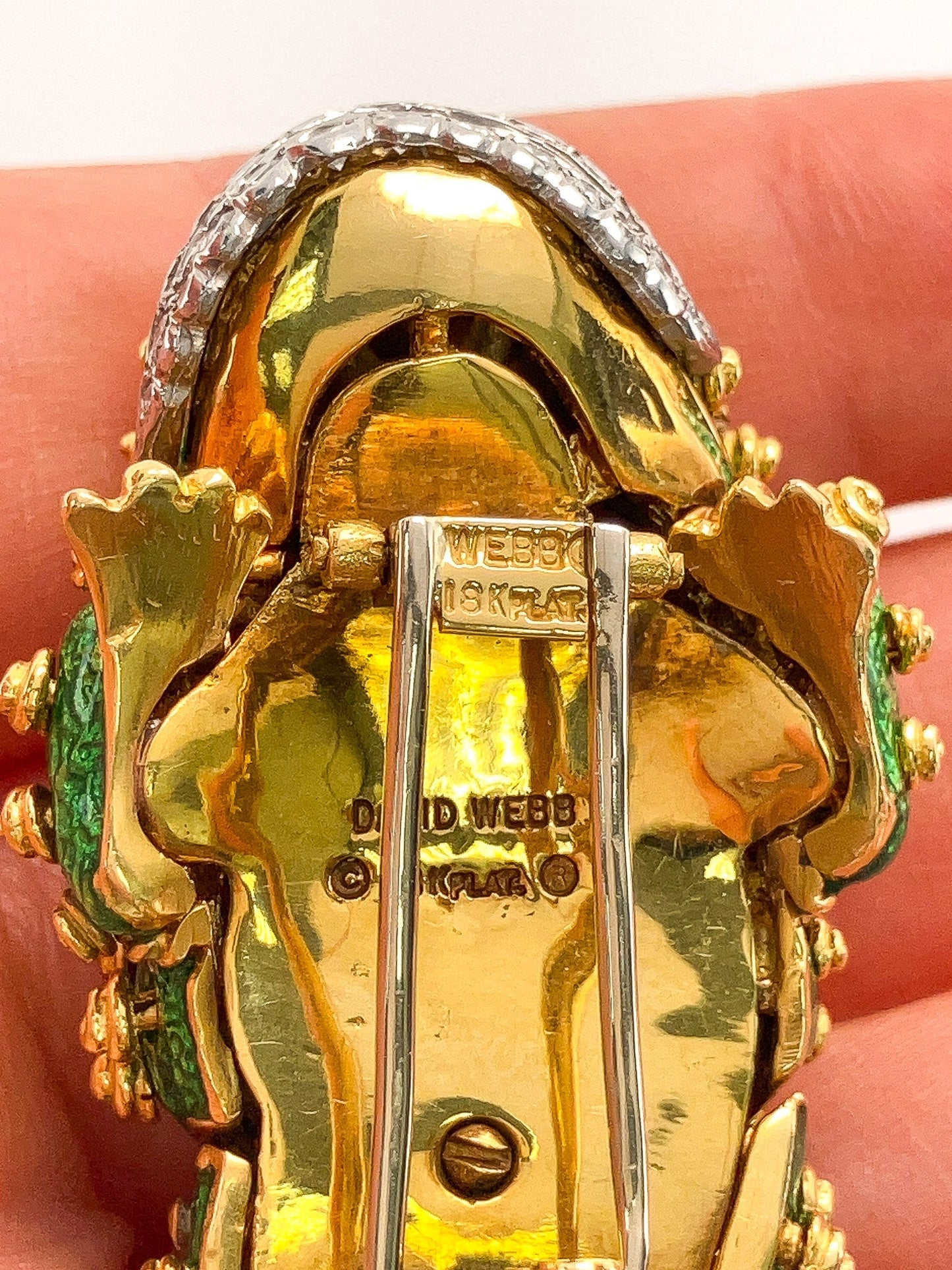 Enamel Tadpole Brooch with Rubies & Diamonds by David Webb, 18k· - Forever Rox