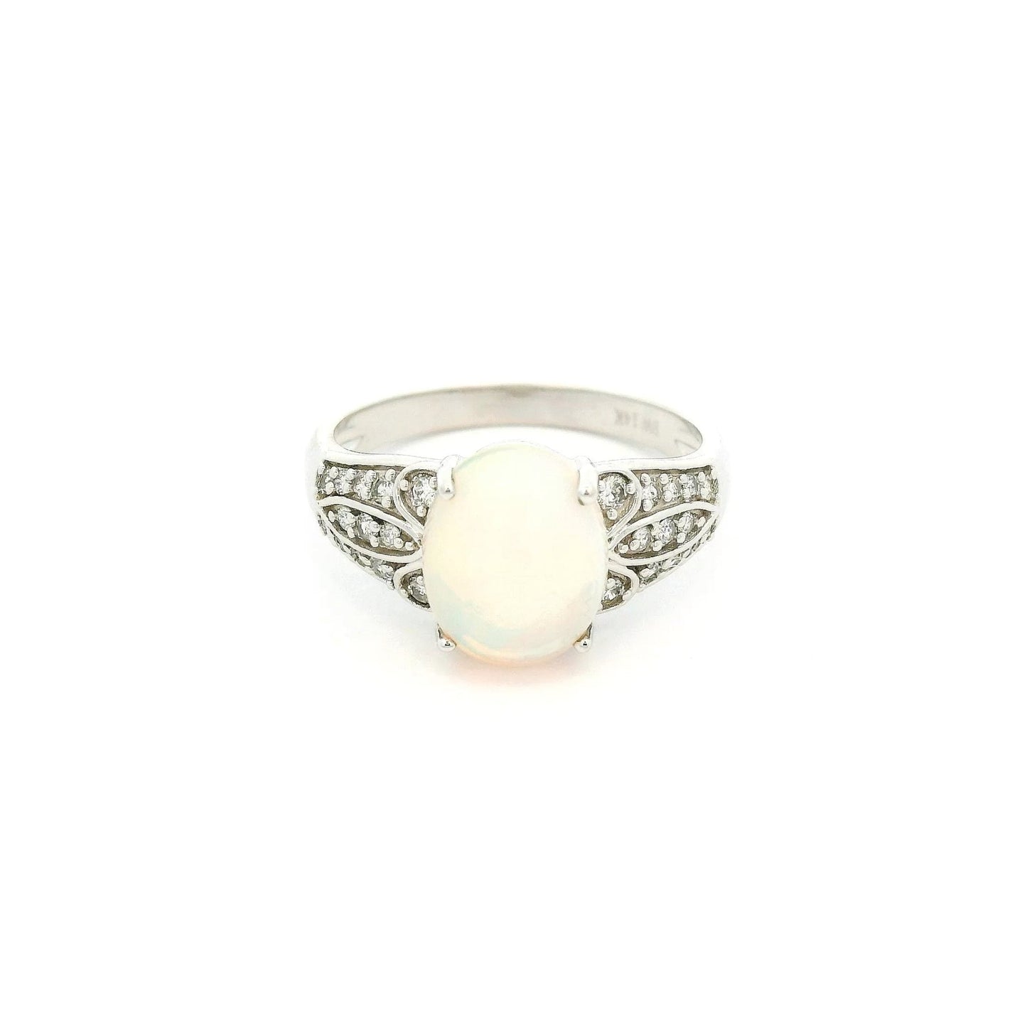 Ethiopian Opal Ring With Diamonds on Shank - Forever Rox Fine Jewelry