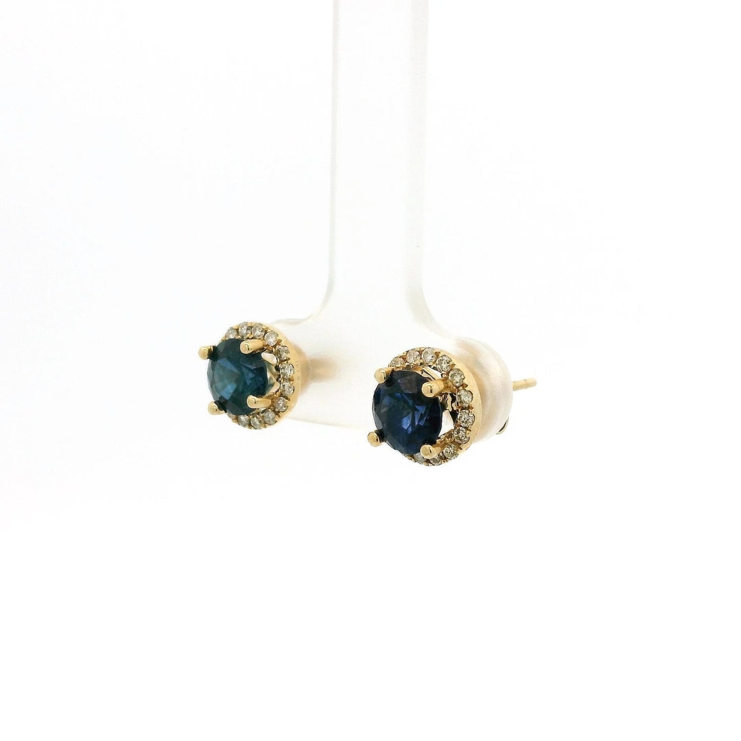 Extra Fine Sapphire & Diamond Studs - Forever Rox Fine Jewelry