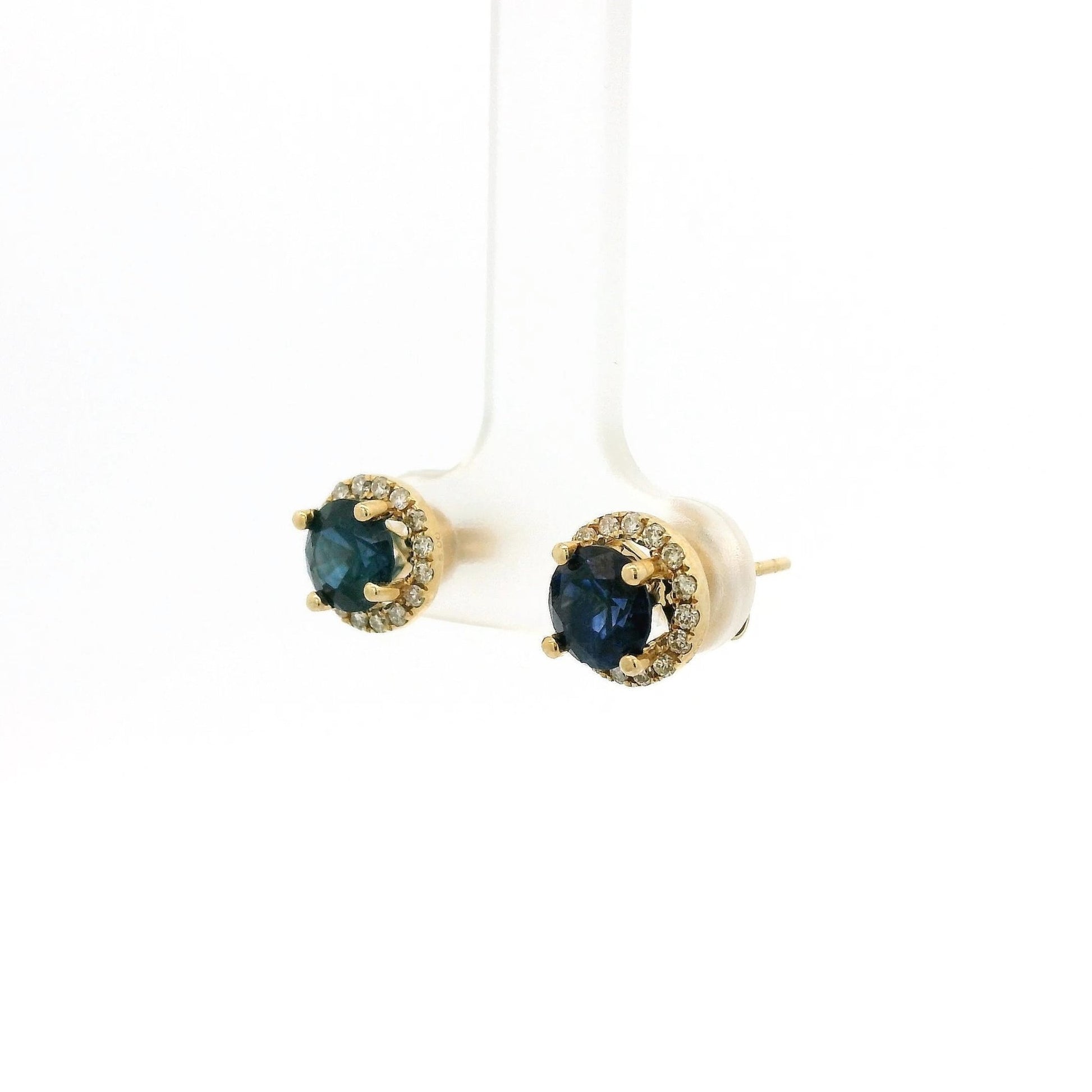 Extra Fine Sapphire & Diamond Studs - Forever Rox Fine Jewelry