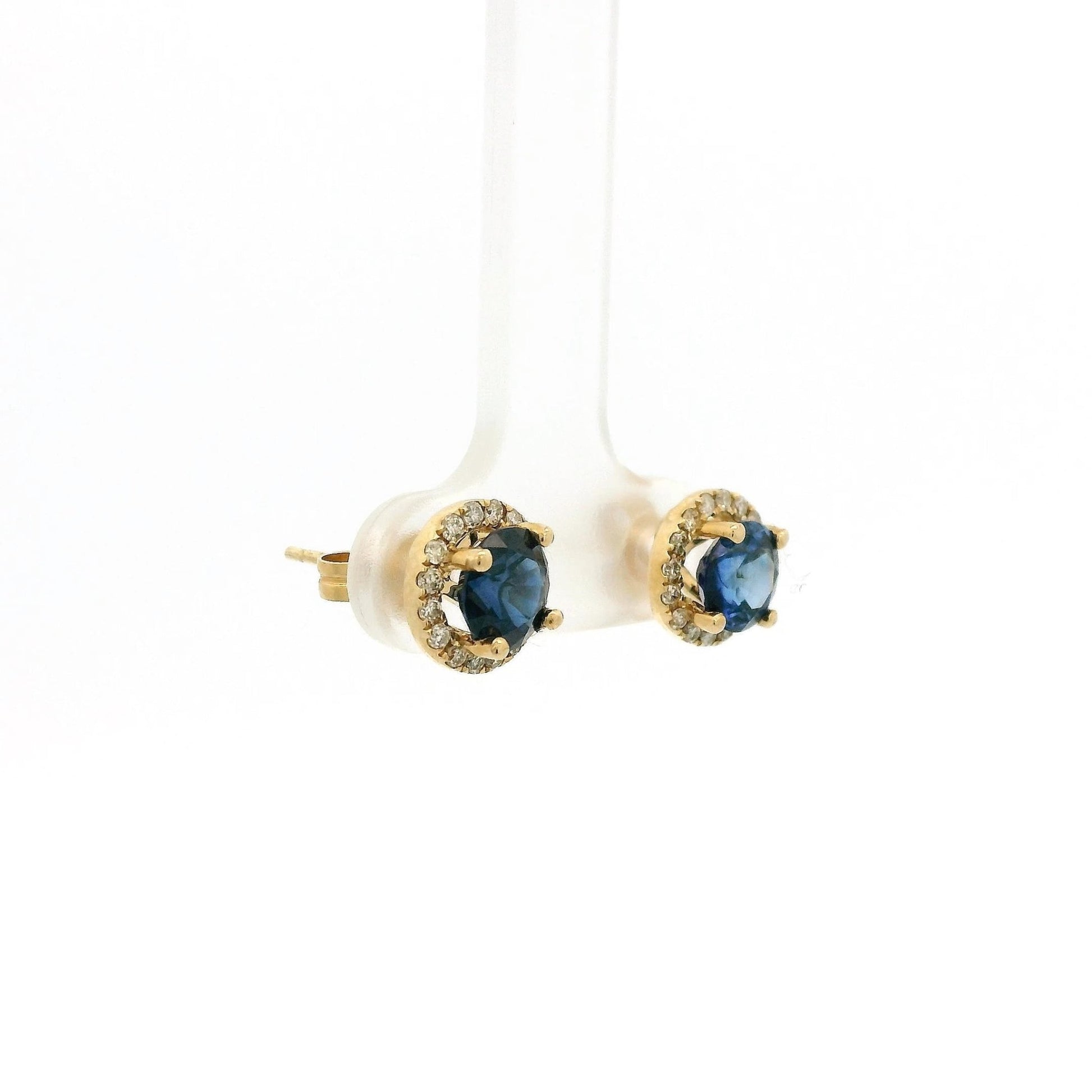 Extra Fine Sapphire & Diamond Studs - Forever Rox Fine Jewelry