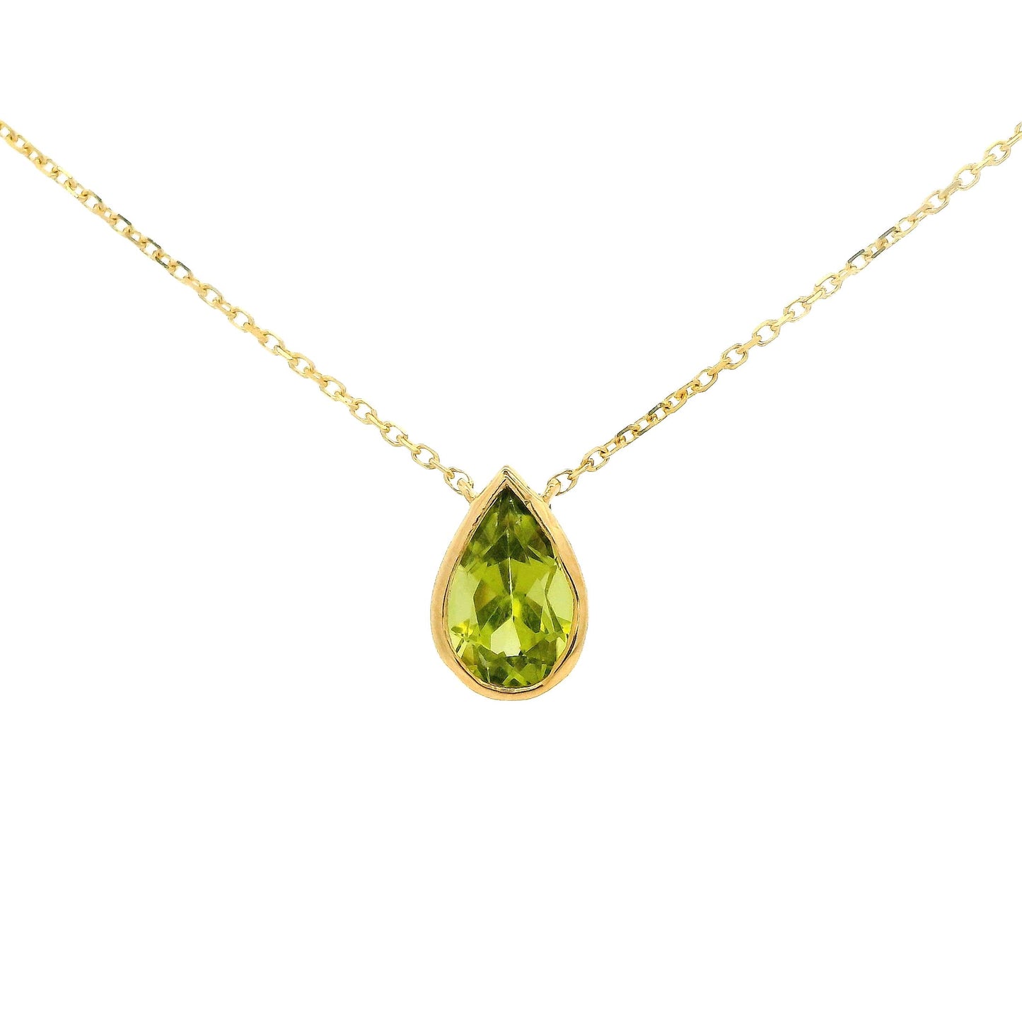 Pear Shape Peridot Pendant