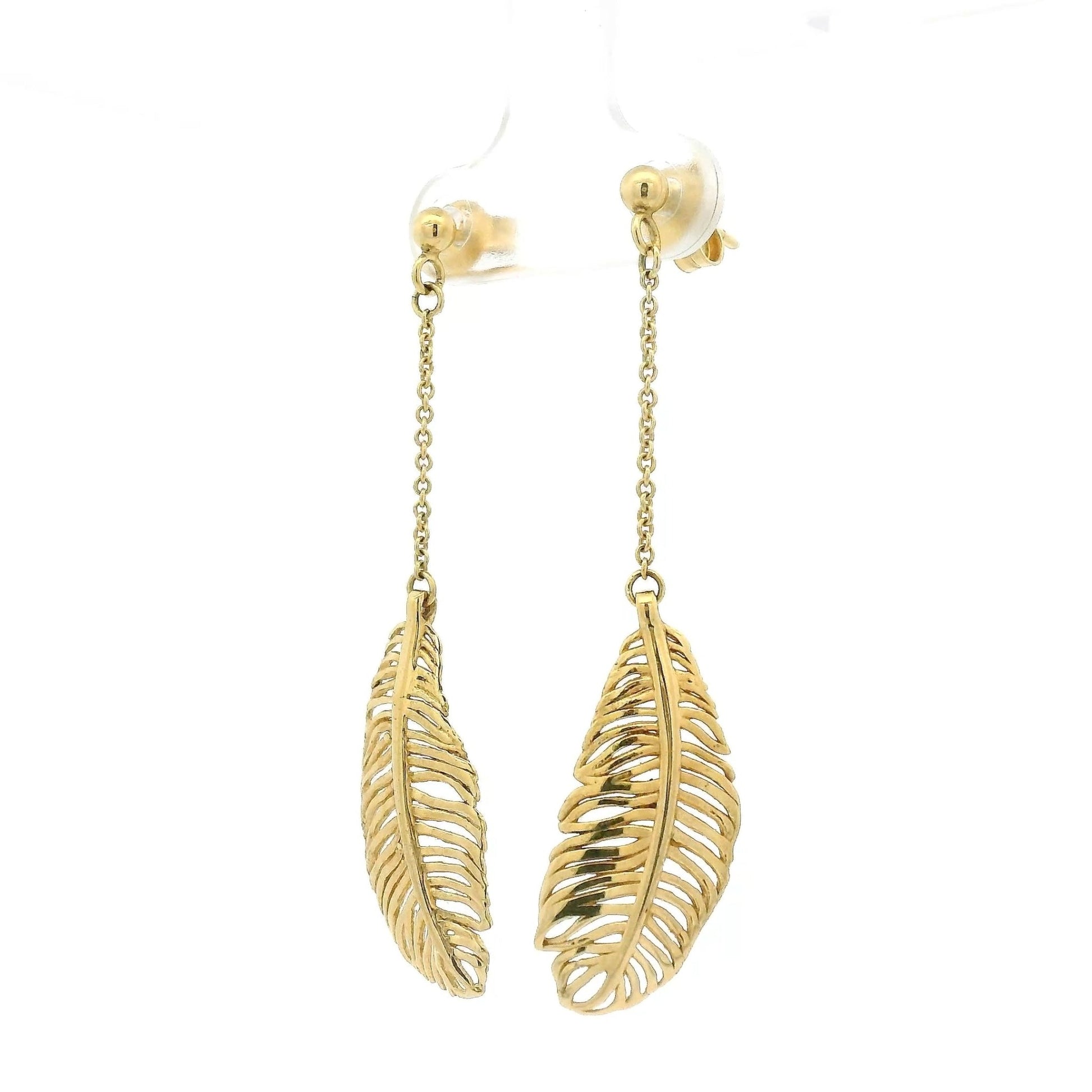 Feather Chain Dangle Earrings - Forever Rox