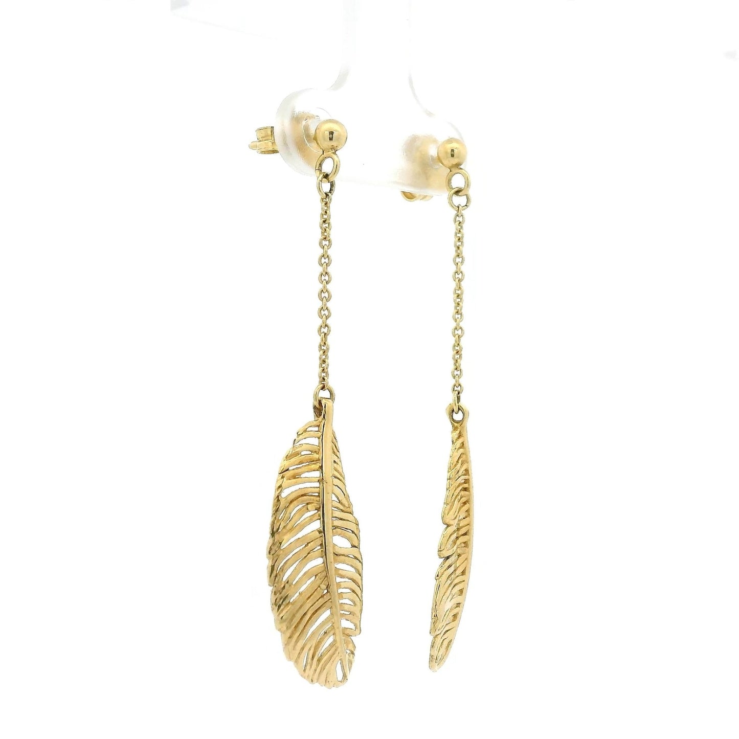 Feather Chain Dangle Earrings - Forever Rox