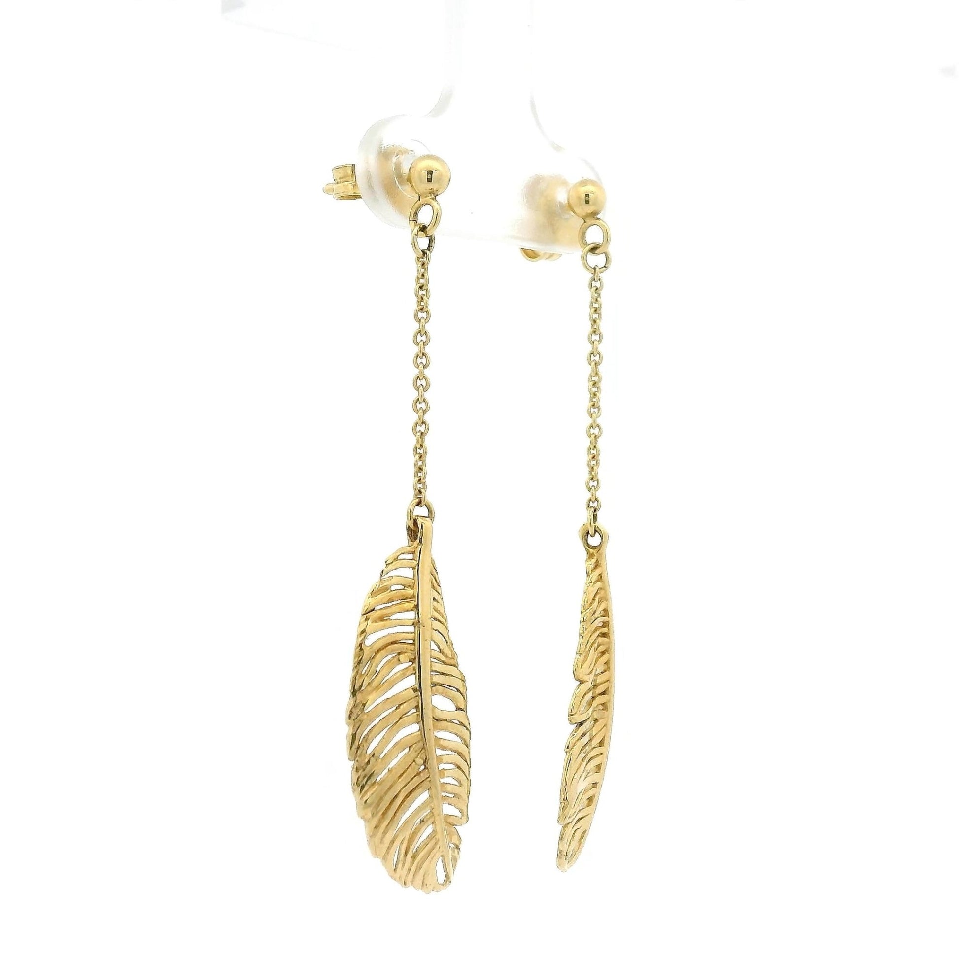 Feather Chain Dangle Earrings - Forever Rox