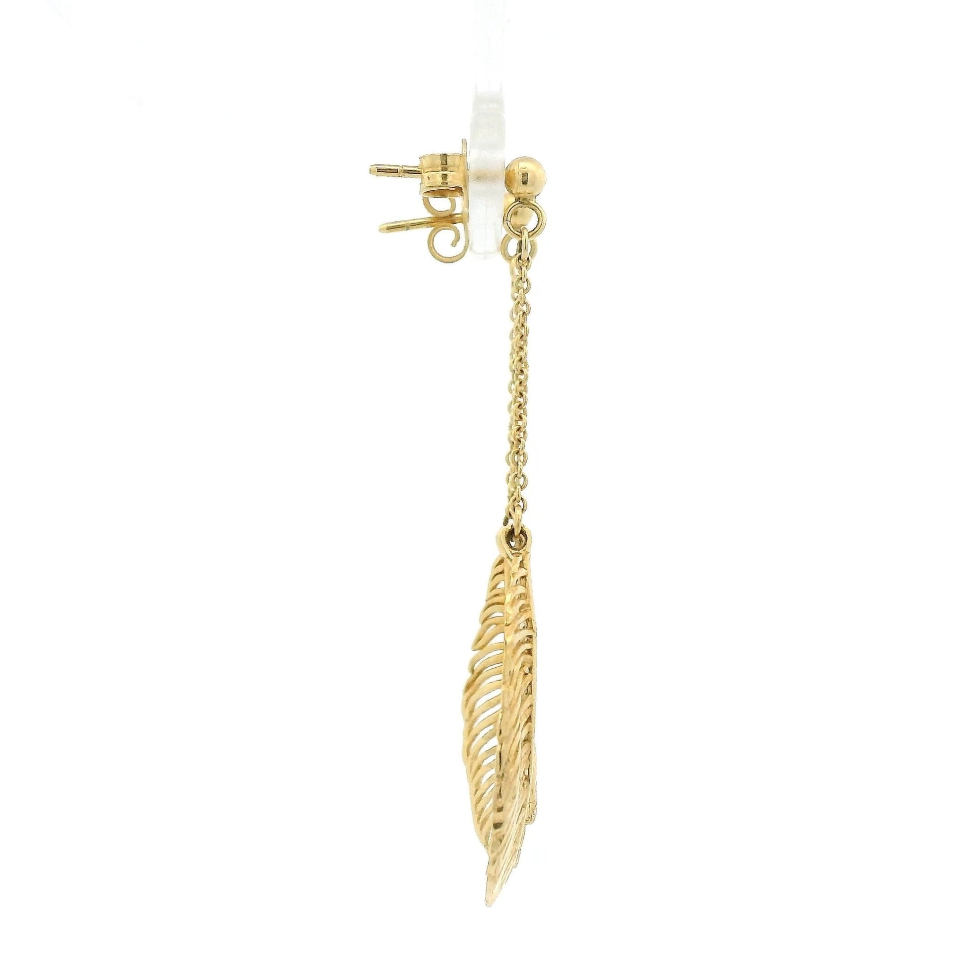 Feather Chain Dangle Earrings - Forever Rox