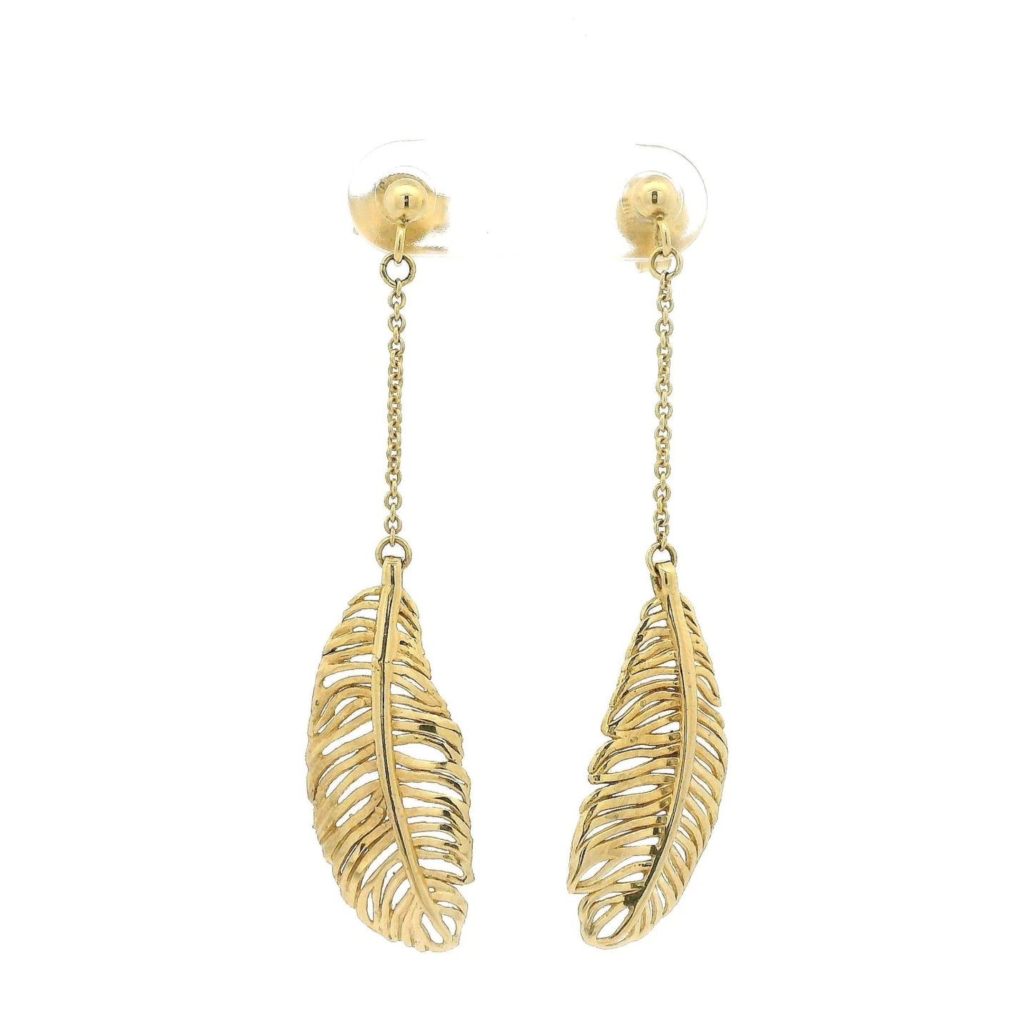 Feather Chain Dangle Earrings - Forever Rox